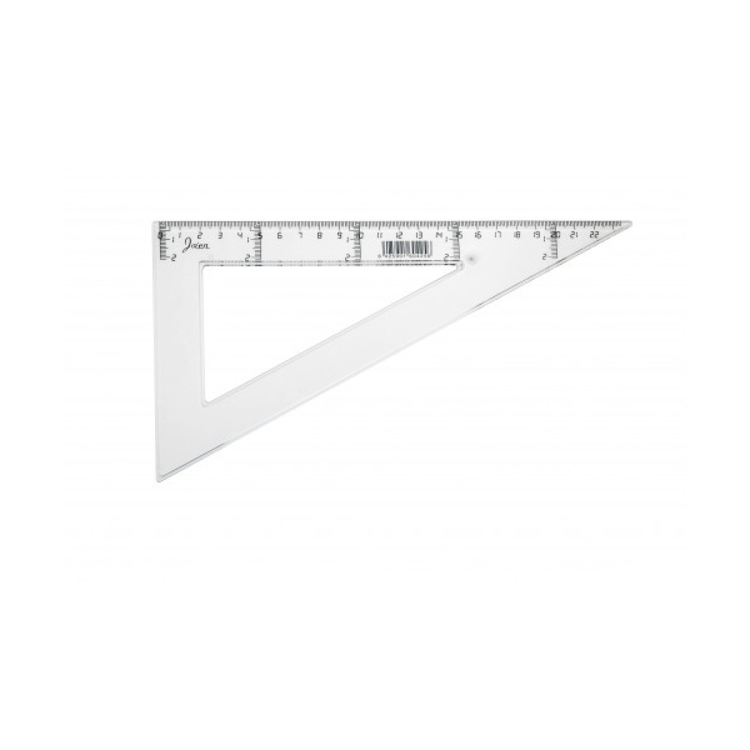 Faibo Cartabón Transparente · 25 cm · Plástico Inyectado · Graduado y Biselado