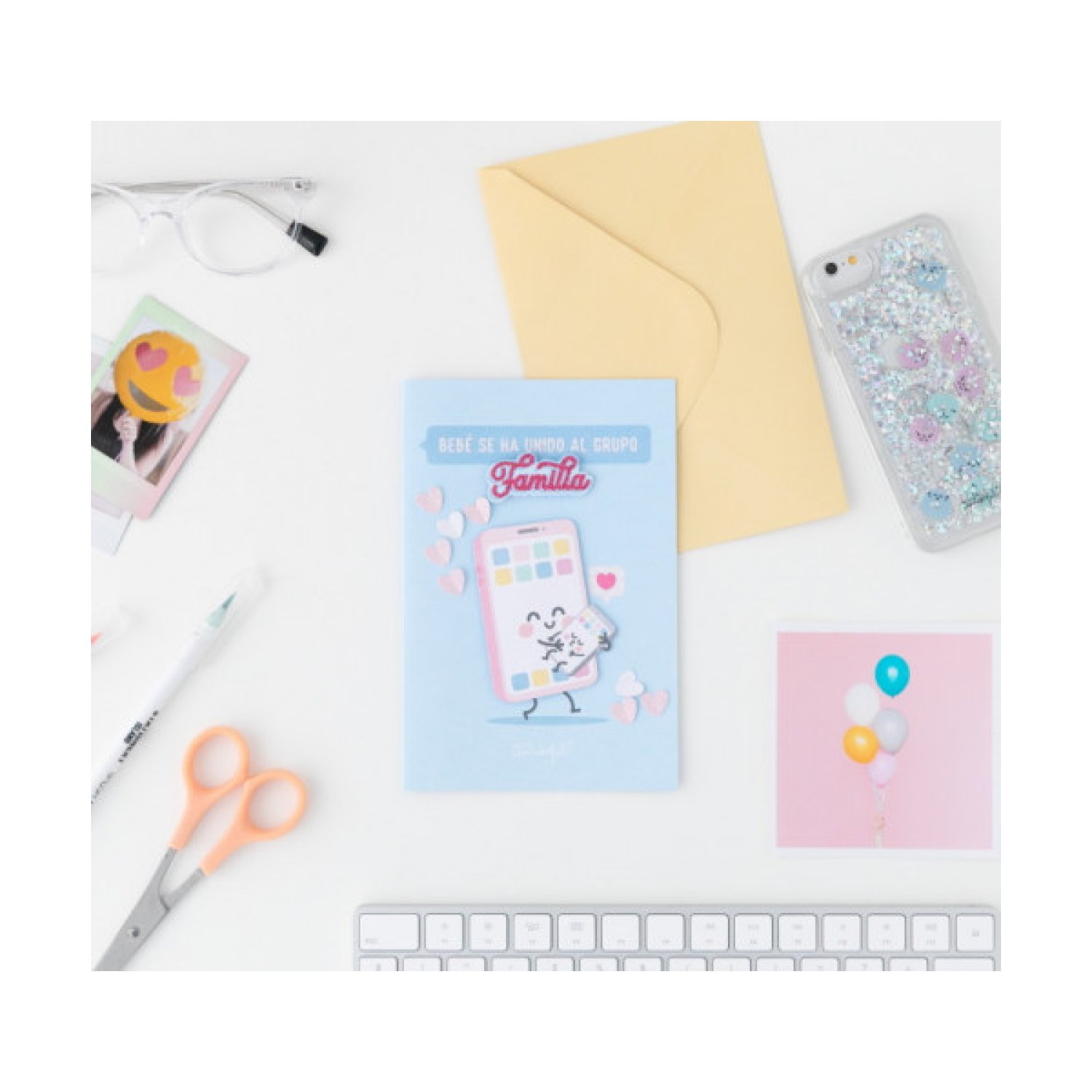Mr. Wonderful · Postal Bebé Se Ha Unido al Grupo Familia · Diseño Divertido