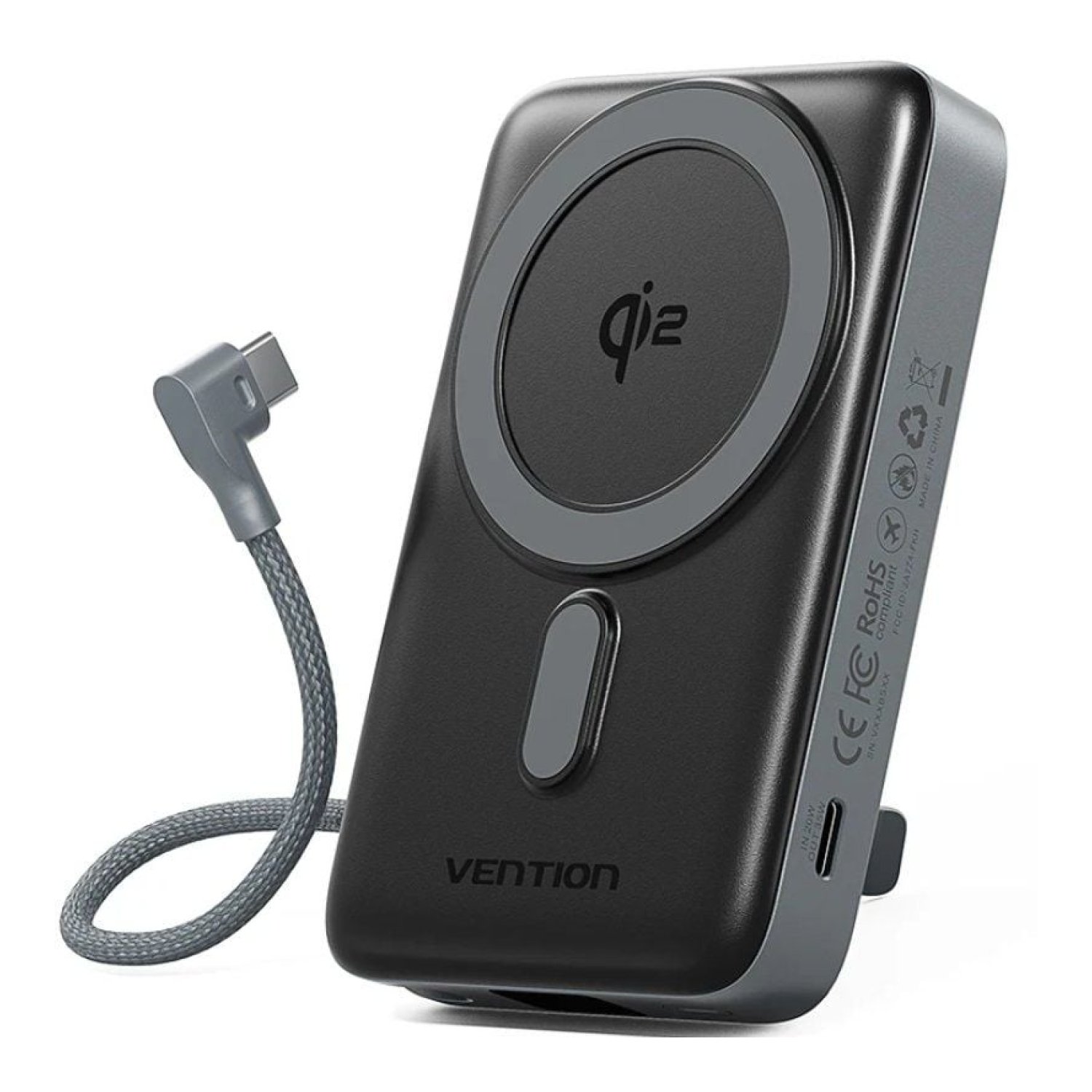 Vention Powerbank 10000mAh · 35W · Wireless · USB-C · Gris