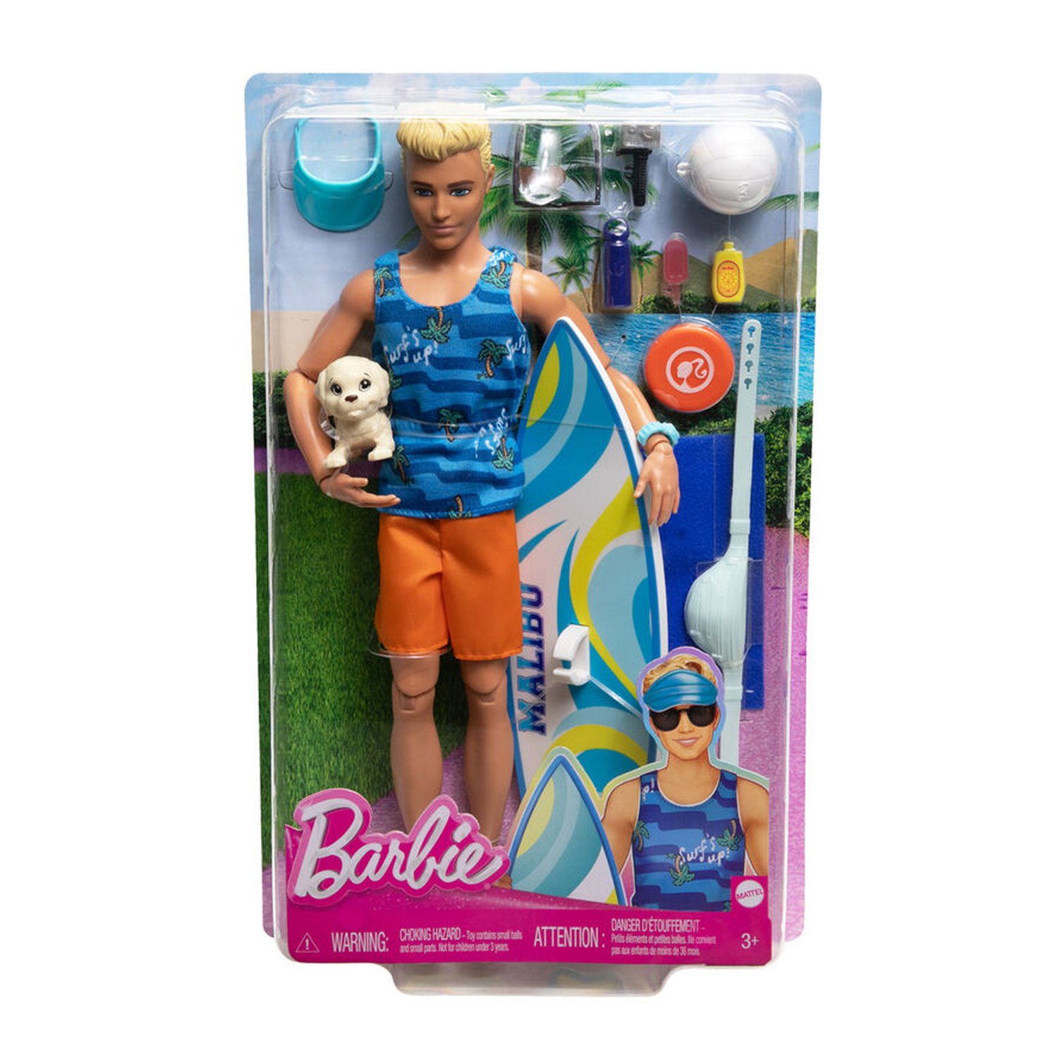 Muñeco Ken Tabla Surf Barbie