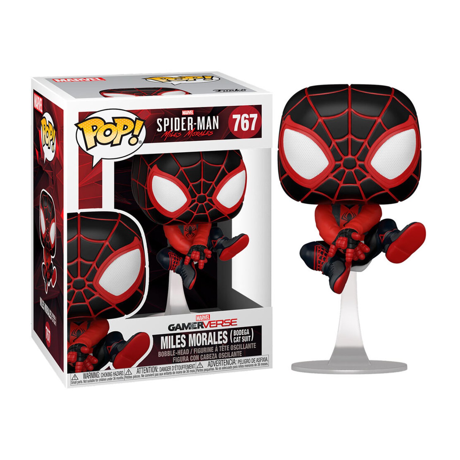 Figura POP Marvel Spiderman Miles Morales Bodega Cat Suit