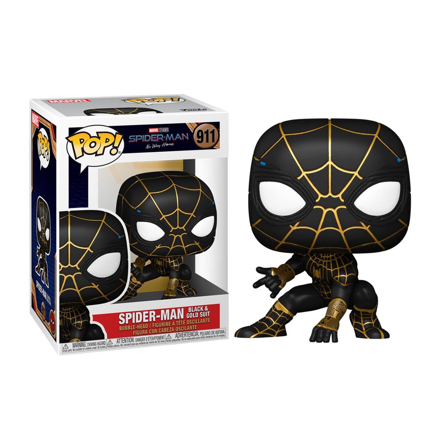 Figura POP Marvel Spiderman No Way Home Spiderman Black & Gold Suit