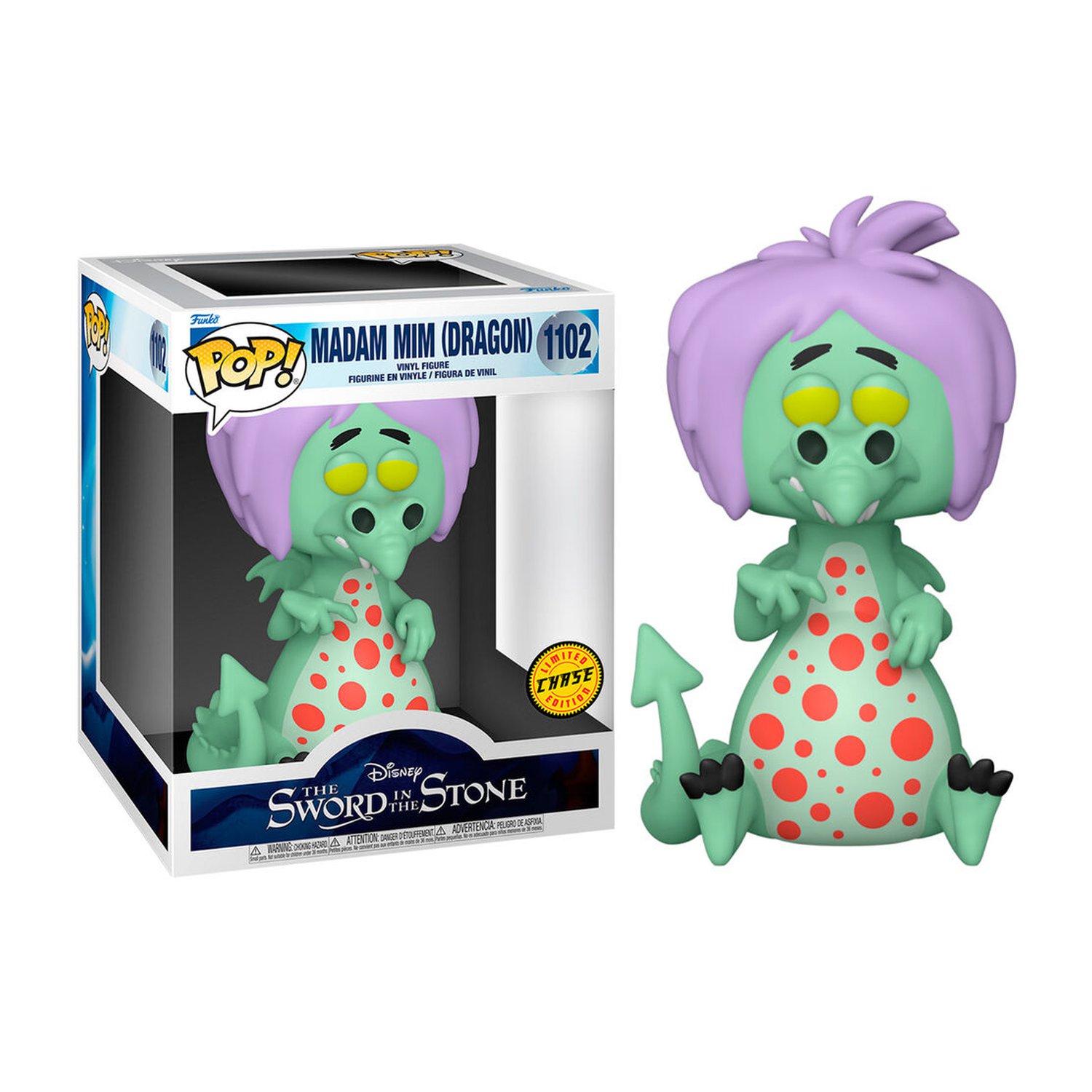 Figura POP Disney Merlin El Encantador Mim as Dragon 15cm 10+2 Chase (12 Uds)
