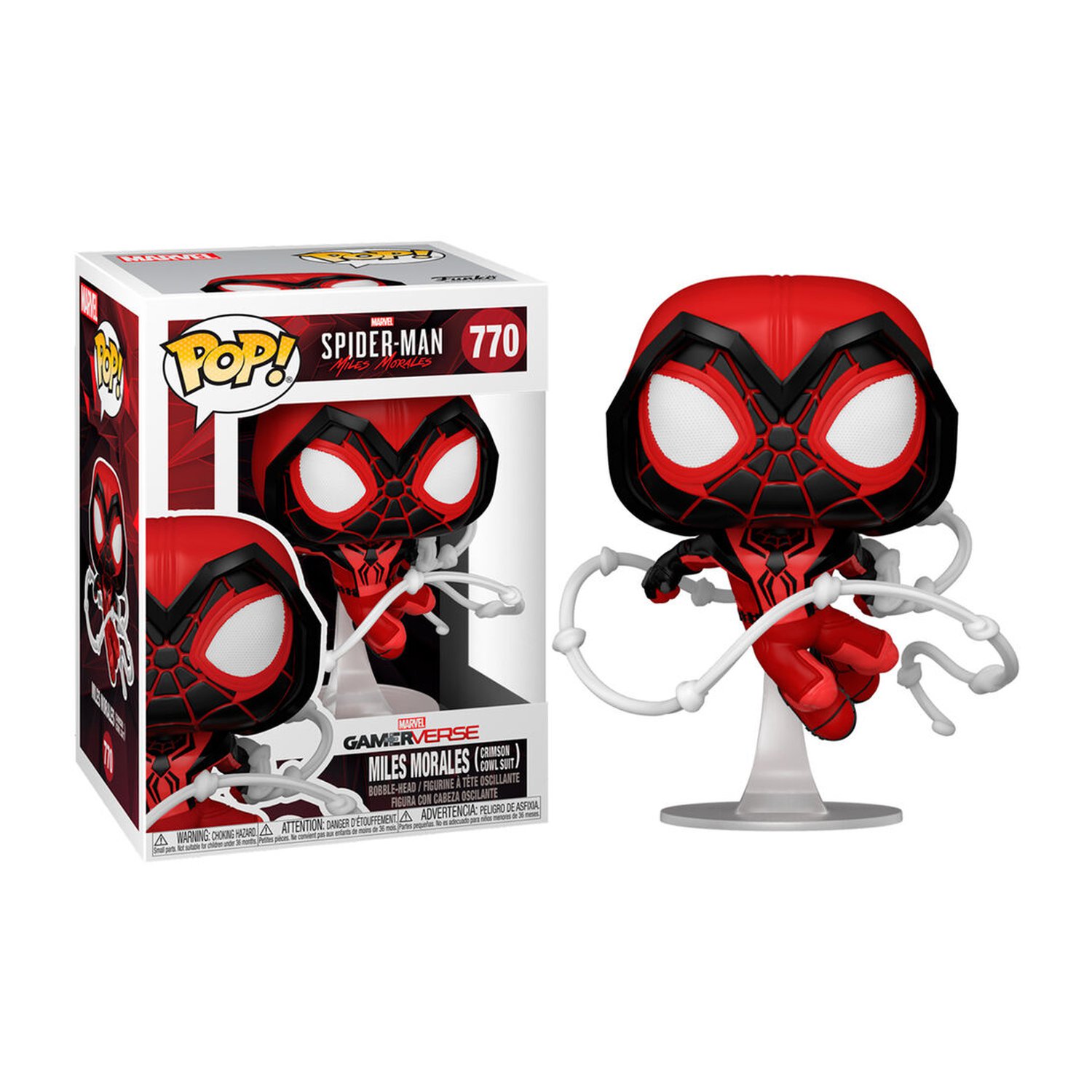 Figura POP Marvel Spiderman Miles Morales Crimson Cowl Suit