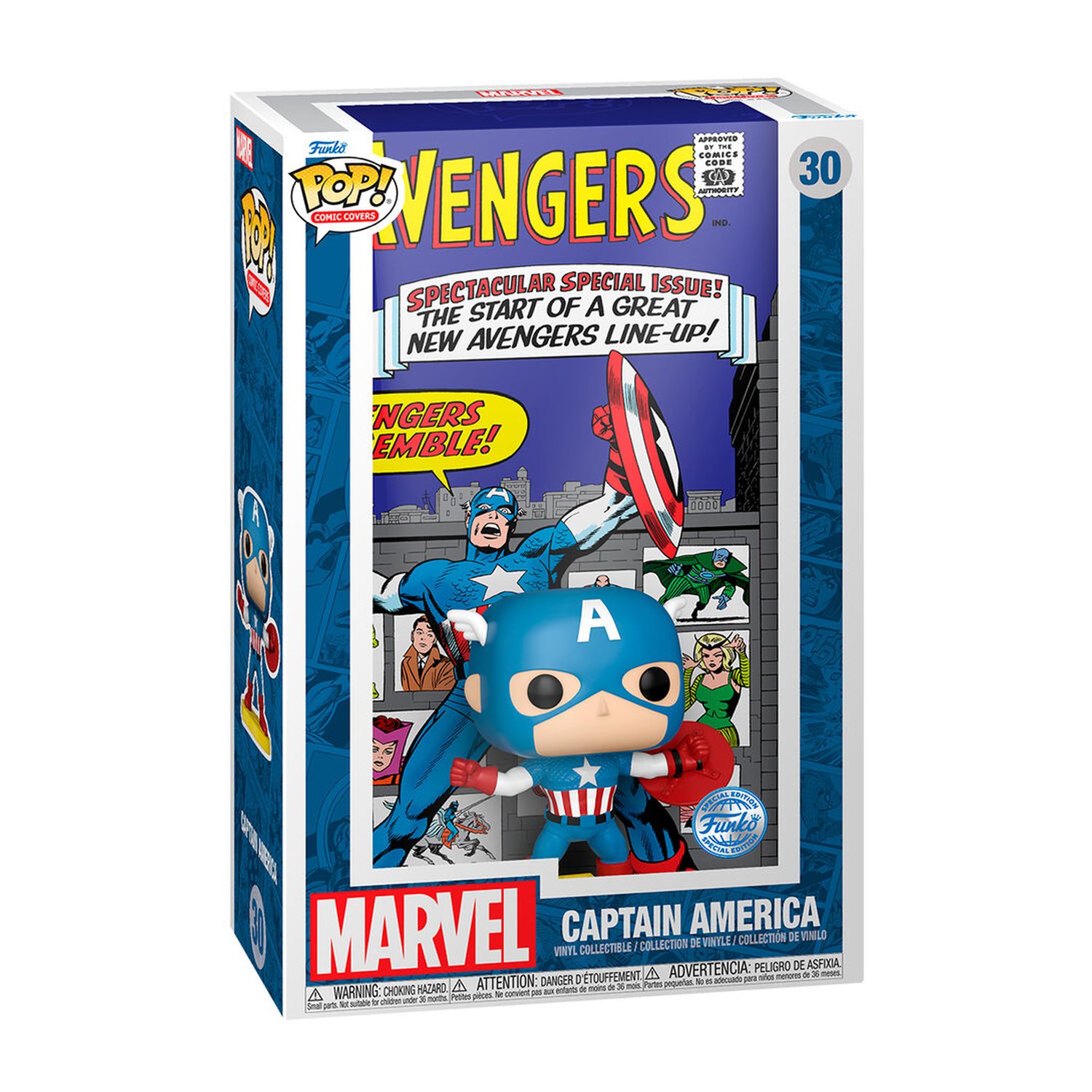 Figura POP Comic Cover Marvel Los Vengadores Avengers Capitan America Exclusive