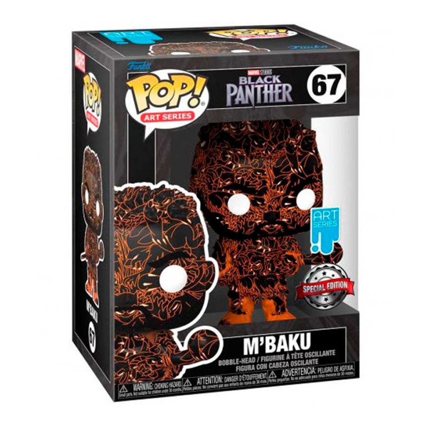 Figura POP Marvel Black Panther M Baku Artist + Case Exclusive