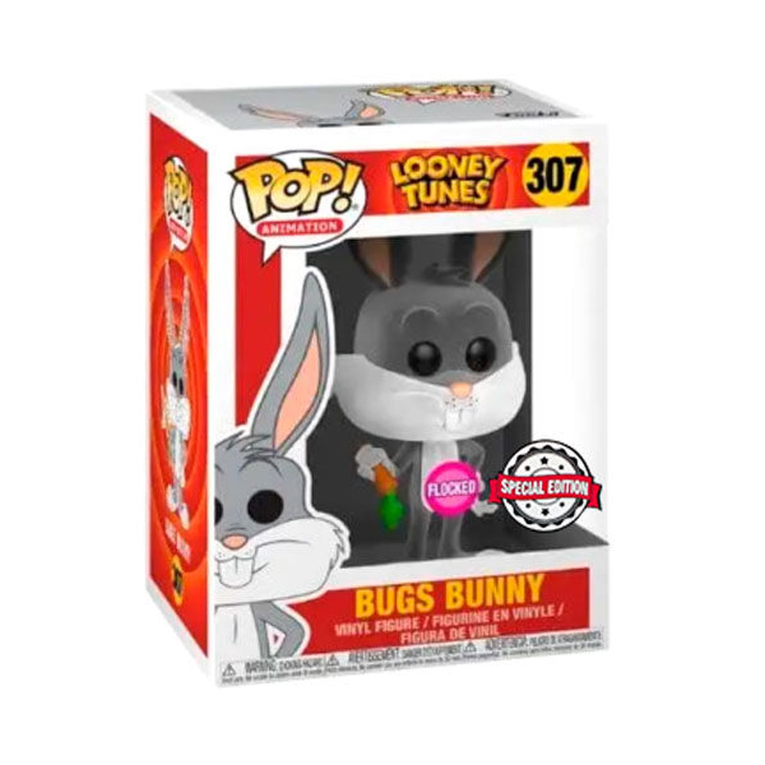 Figura POP Looney Tunes Bugs Bunny Flocked Exclusive