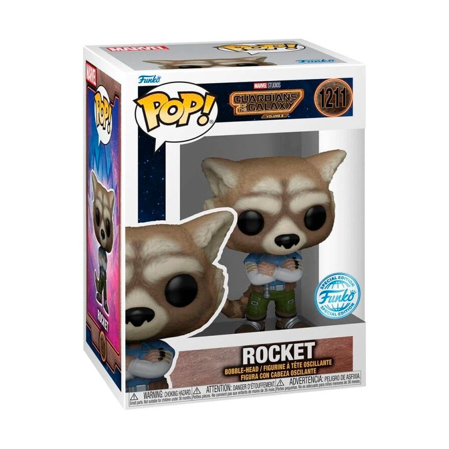 Figura POP Marvel Guardianes de la Galaxia Rocket Exclusive