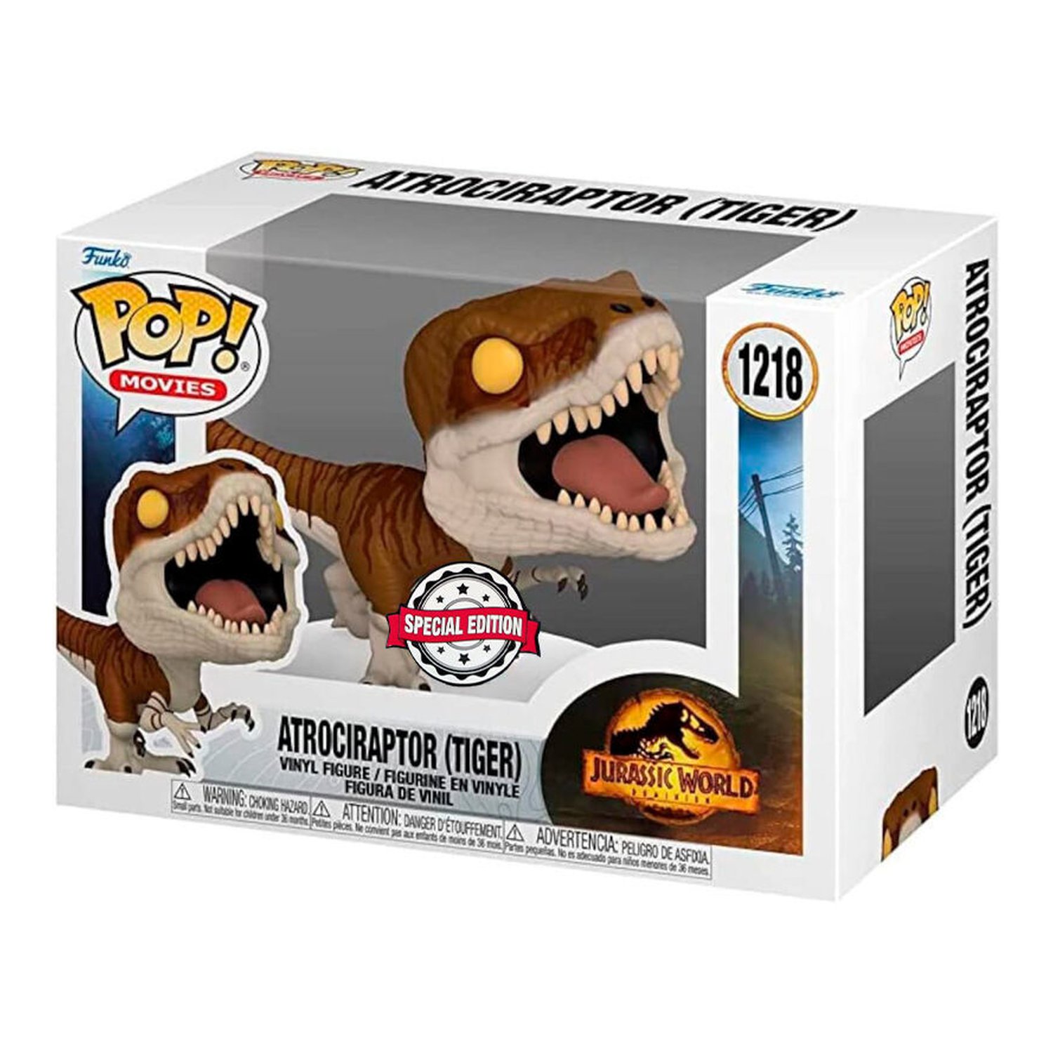 Figura POP Jurassic World Atrociraptor Tiger Exclusive