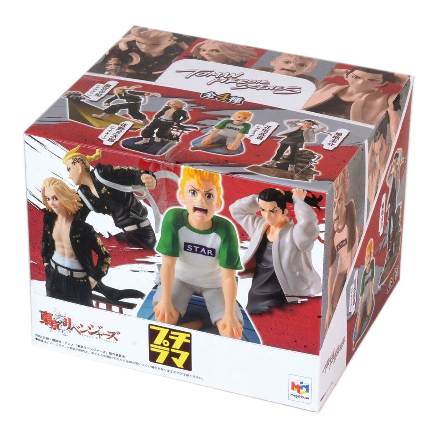 Expositor 4 figuras Petitrama Tokyo Revengers Series Toman Heroic Scenes 8cm