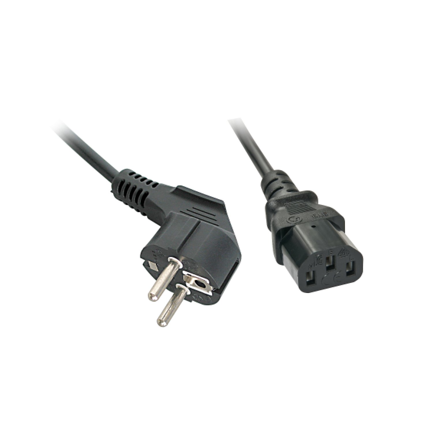 Lindy · Cable de Alimentación · 2m · Enchufe F a C13 · Negro