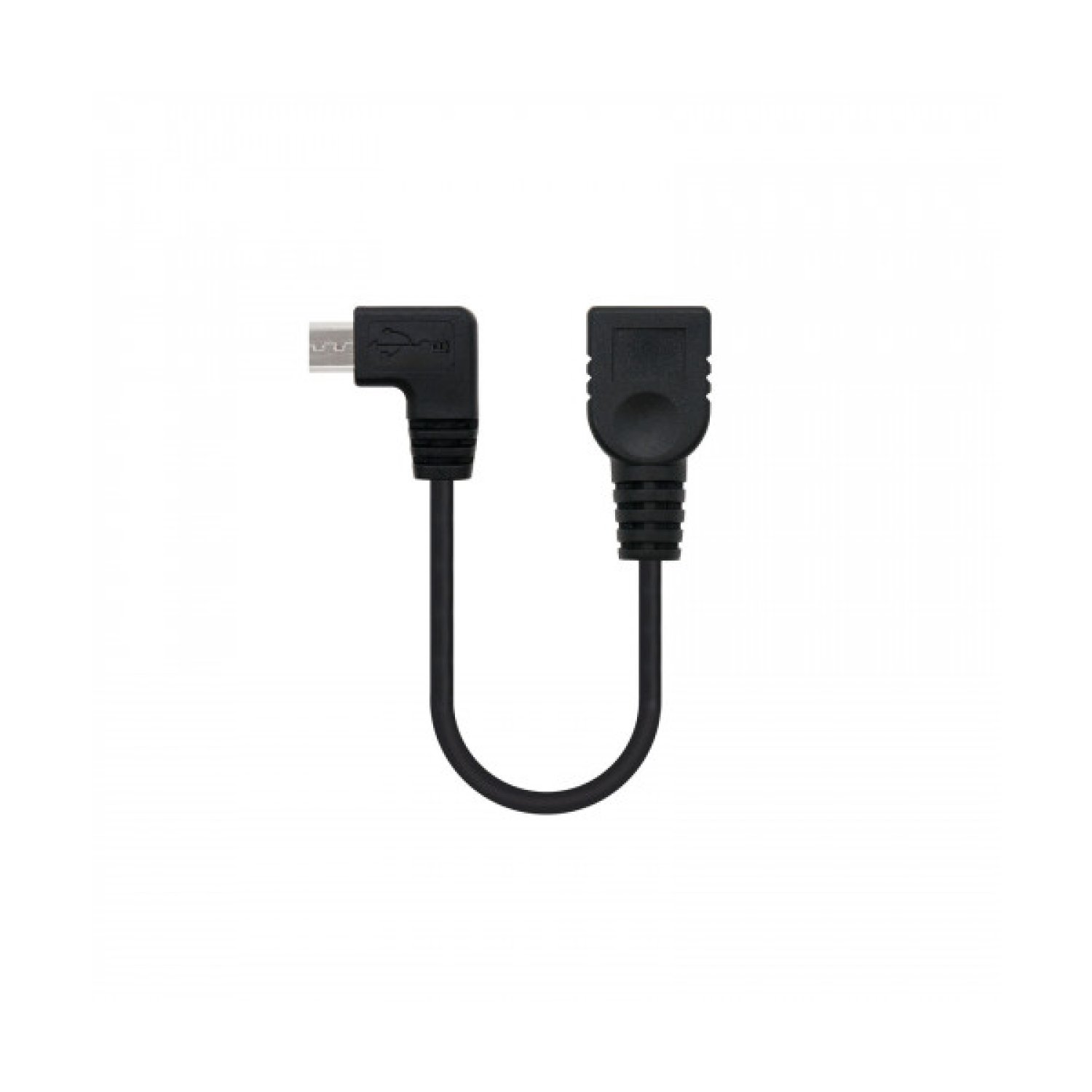 Nanocable · Cable USB 2.0 OTG · Micro B-A · 15 cm · Negro