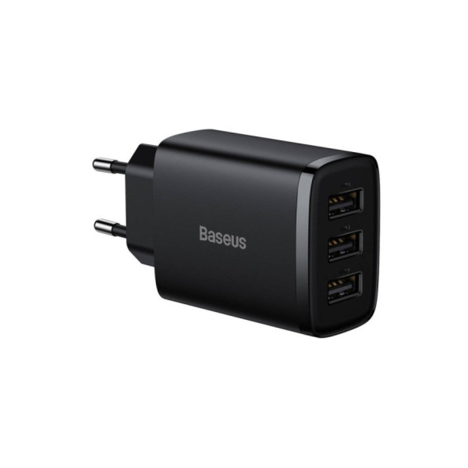 Baseus Compact Charger 3U · 17W · EU · Negro