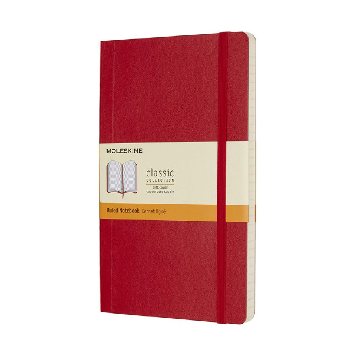 Moleskine Libreta Clásica · Tapa Blanda · Rayada · 13x21cm · Rojo Escarlata