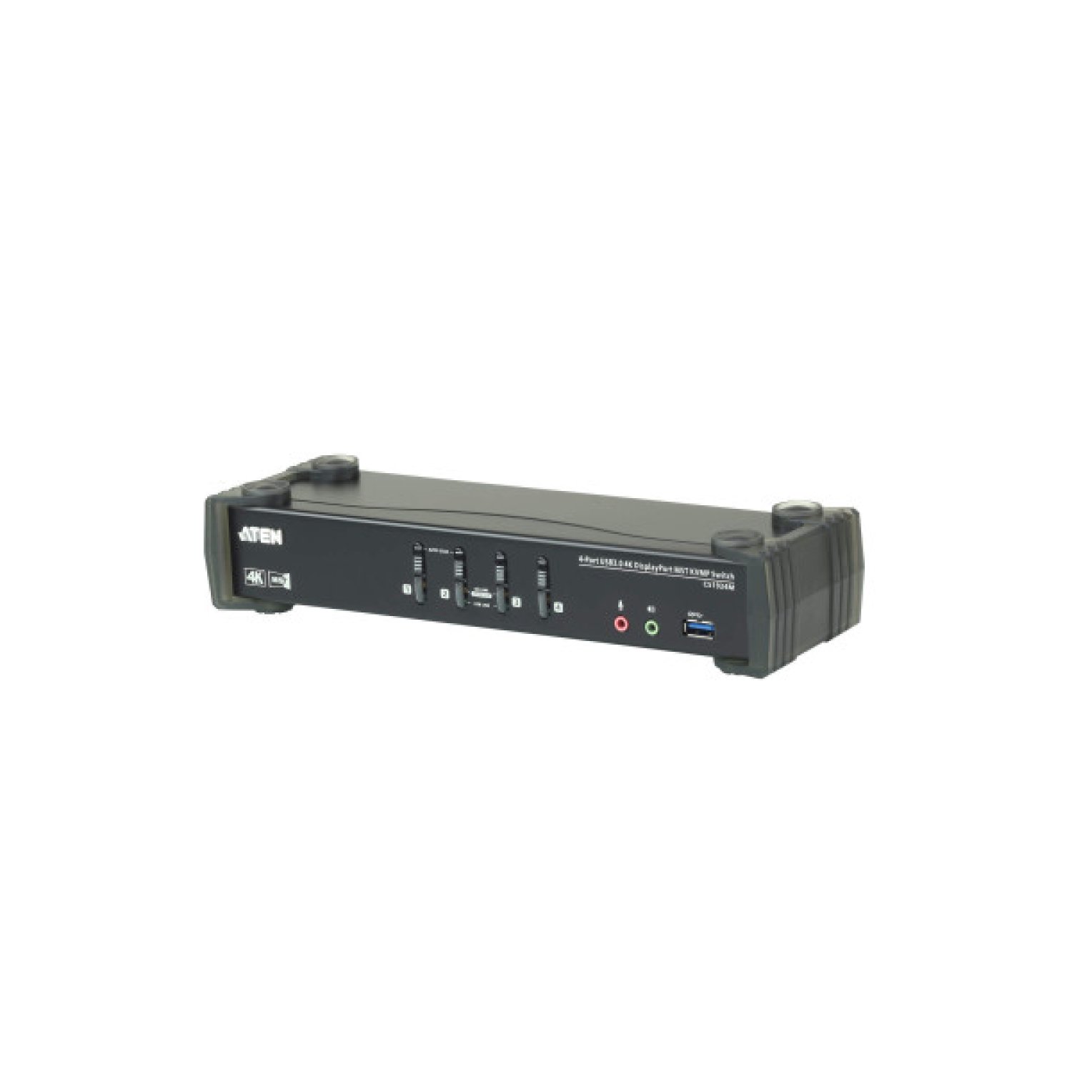 ATEN Switch KVMP DisplayPort 4K MST · 4 Puertos · USB 3.0 · Cables Incluidos