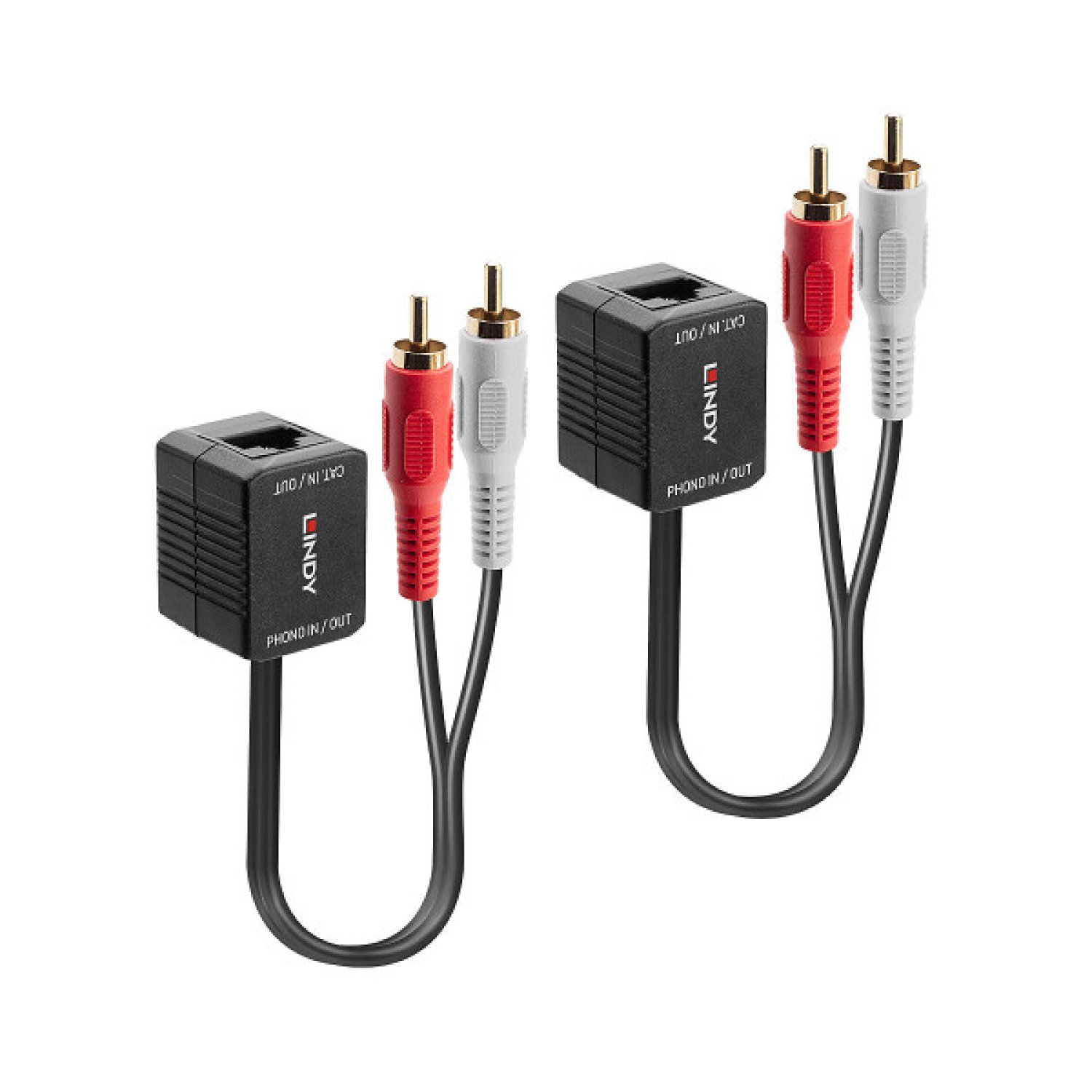 Lindy 70460 extensor audio/video Transmisor de señales AV Negro, Rojo, Blanco