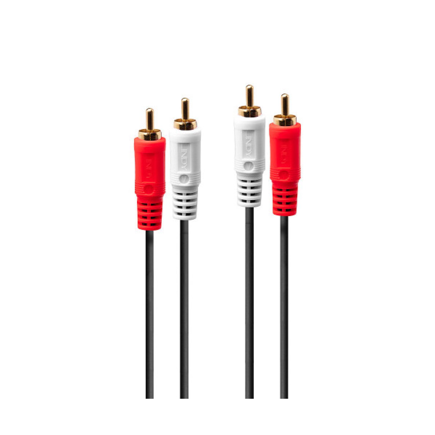 Lindy · Cable de Audio RCA · 1 m · 2 Conectores RCA Rojo y Blanco