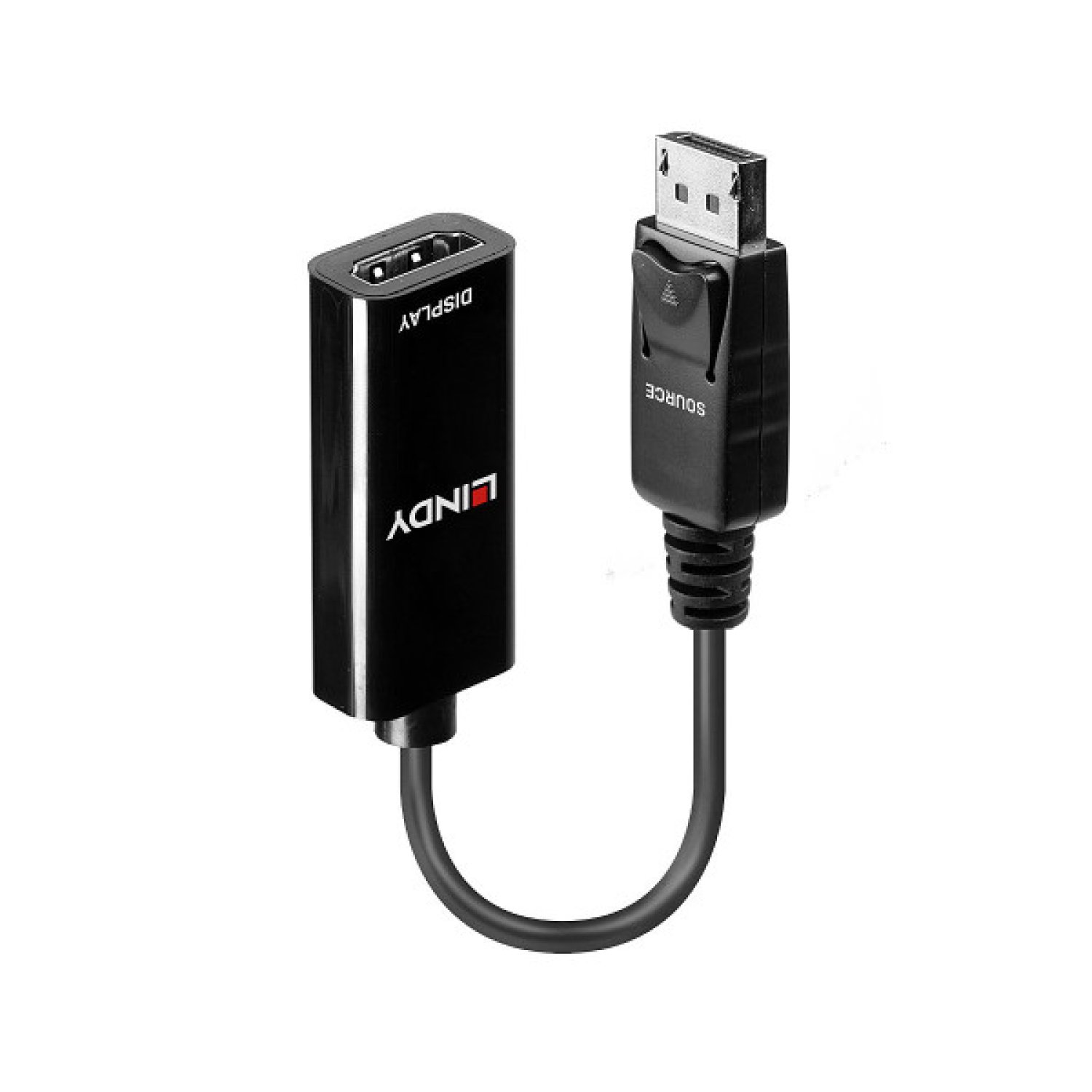 Lindy · Adaptador DisplayPort a HDMI · 0,15m · Negro