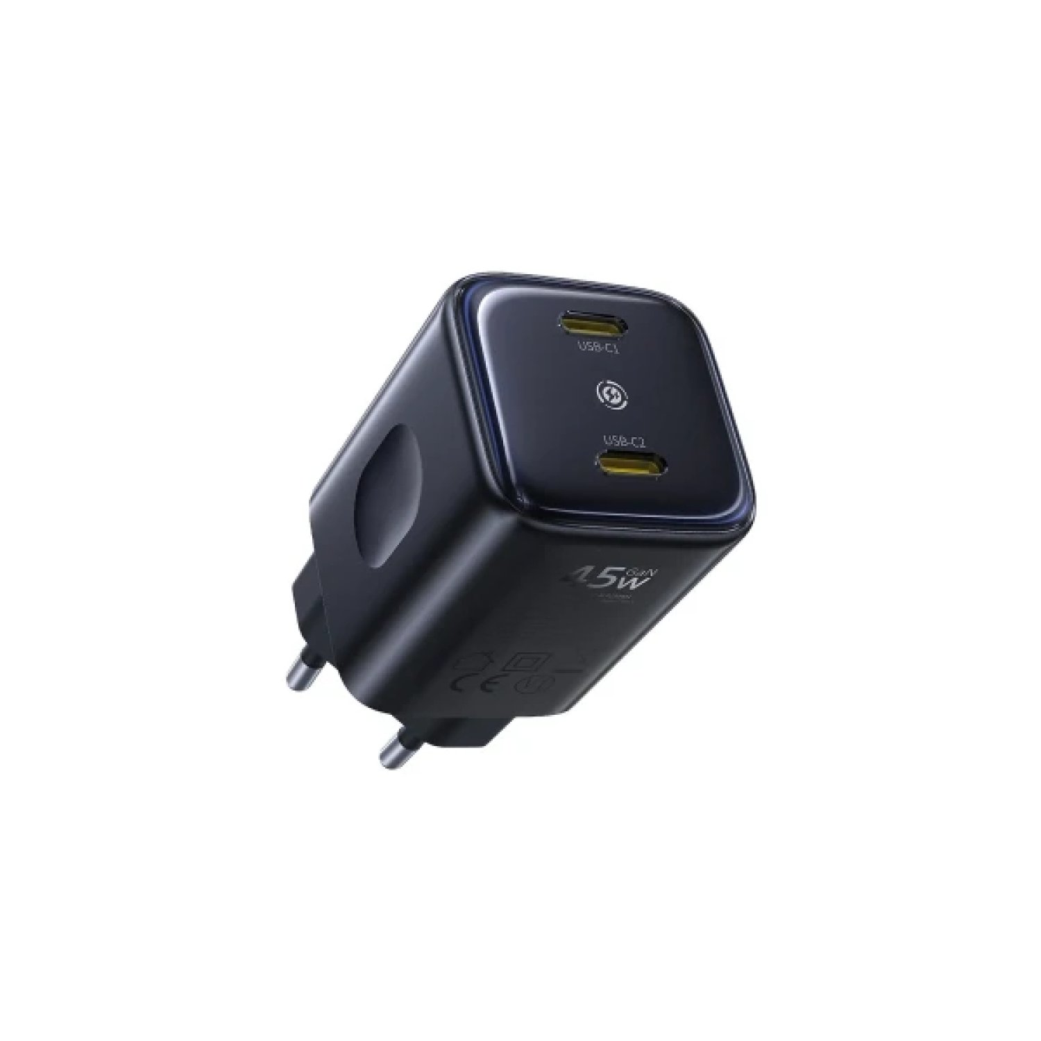 Baseus Picogo AN13 · Cargador Rápido 45W · 2 Puertos USB-C · Negro Cósmico