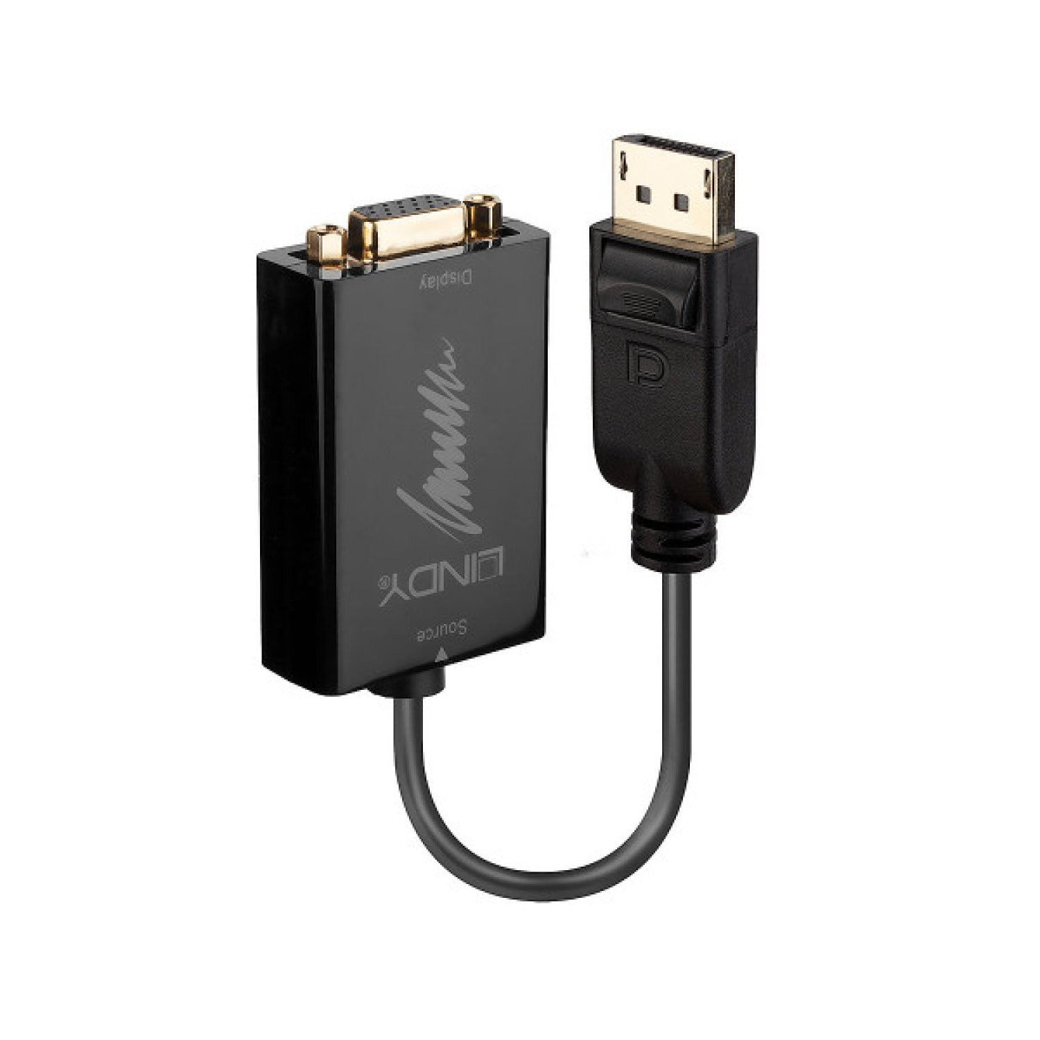 Lindy · Adaptador VGA a DisplayPort · 0,15 m · Negro