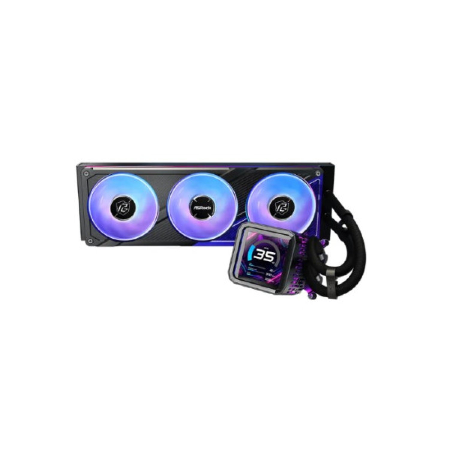 ASRock Phantom Gaming 360 LCD · Refrigeración Líquida · 3x120mm · ARGB · IPS LCD