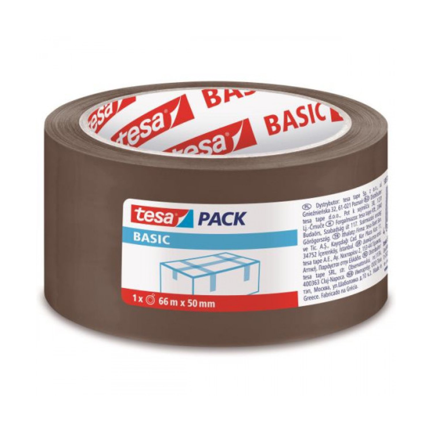 Tesa · Pack 6 Cintas de Embalaje Basic · 50mm x 66m · Marrón