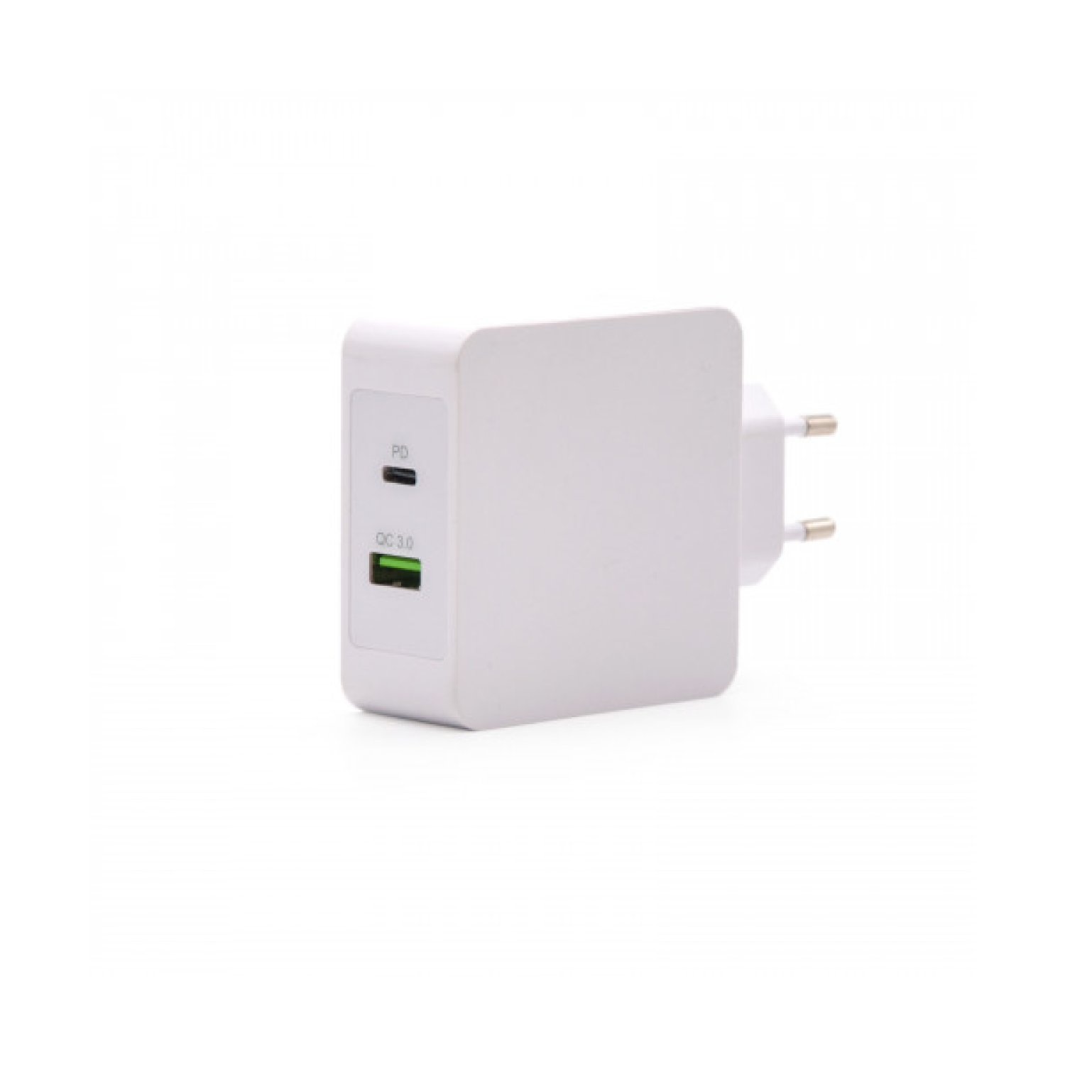TooQ Cargador Pared Doble Puerto · USB-C PD + USB-A · 48W QC3.0