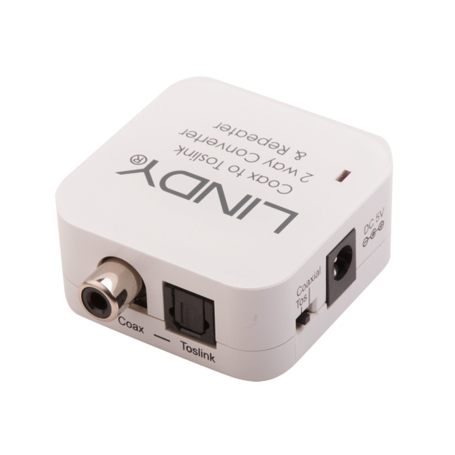 Lindy · Adaptador Toslink a RCA · Cambiador de Género · Blanco