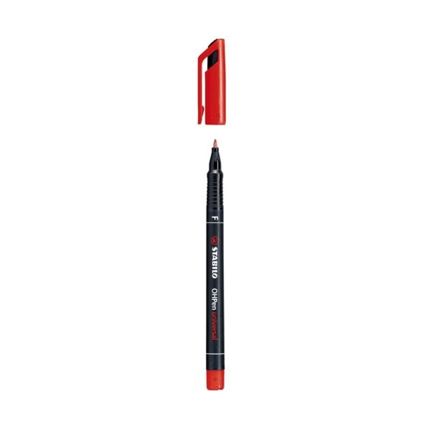 Stabilo Marcador Permanente · Punta Fina 0,7mm · Rojo · Tinta Universal