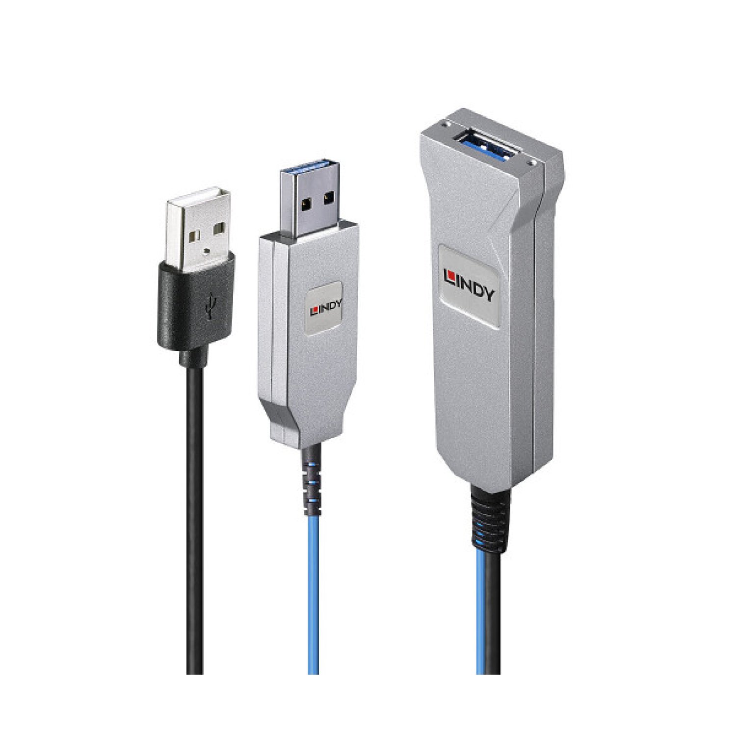 Lindy · Cable USB 3.2 Gen 1 · 30m · USB A a 2x USB A · Azul