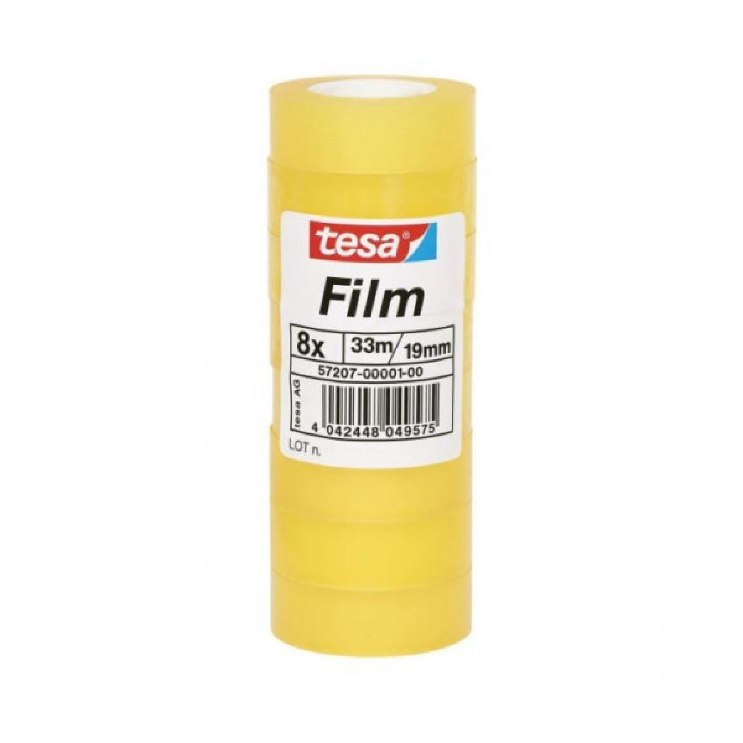 Tesa · Cinta Adhesiva Standard · 8 Rollos · 19mm x 33m · Transparente