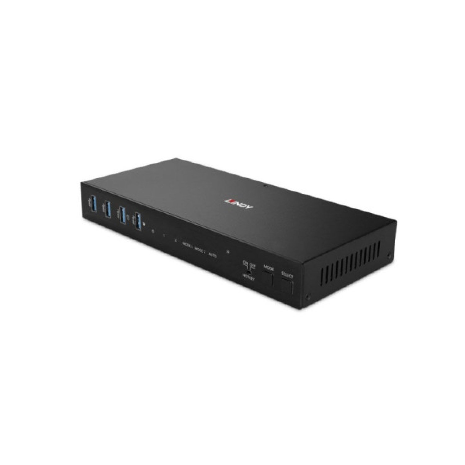 Lindy · Interruptor KVM · Negro · 2 Puertos
