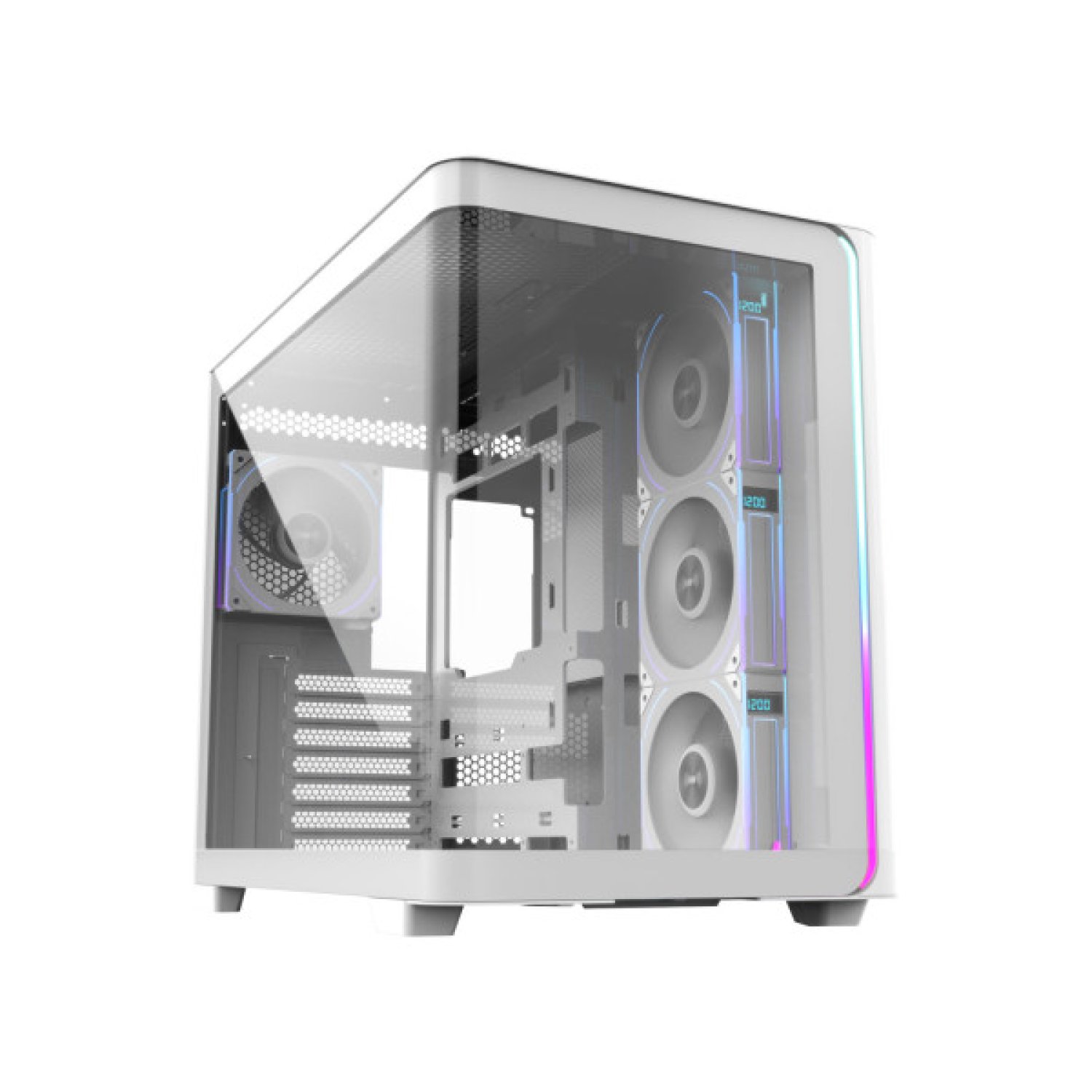 FSP Caja M580-WP · ATX Mid Tower · USB 3.0 + Type-C · 4 Ventiladores ARGB 120mm