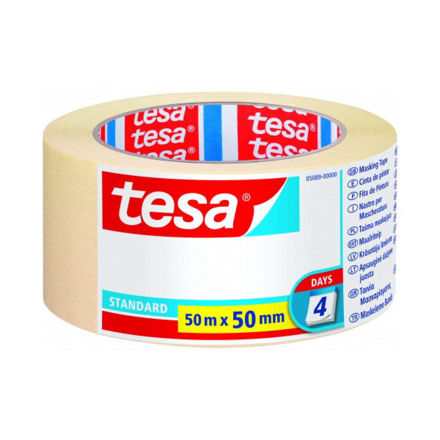 Tesa · Cinta de Pintor Standard · 50mm x 50m · Uso Profesional