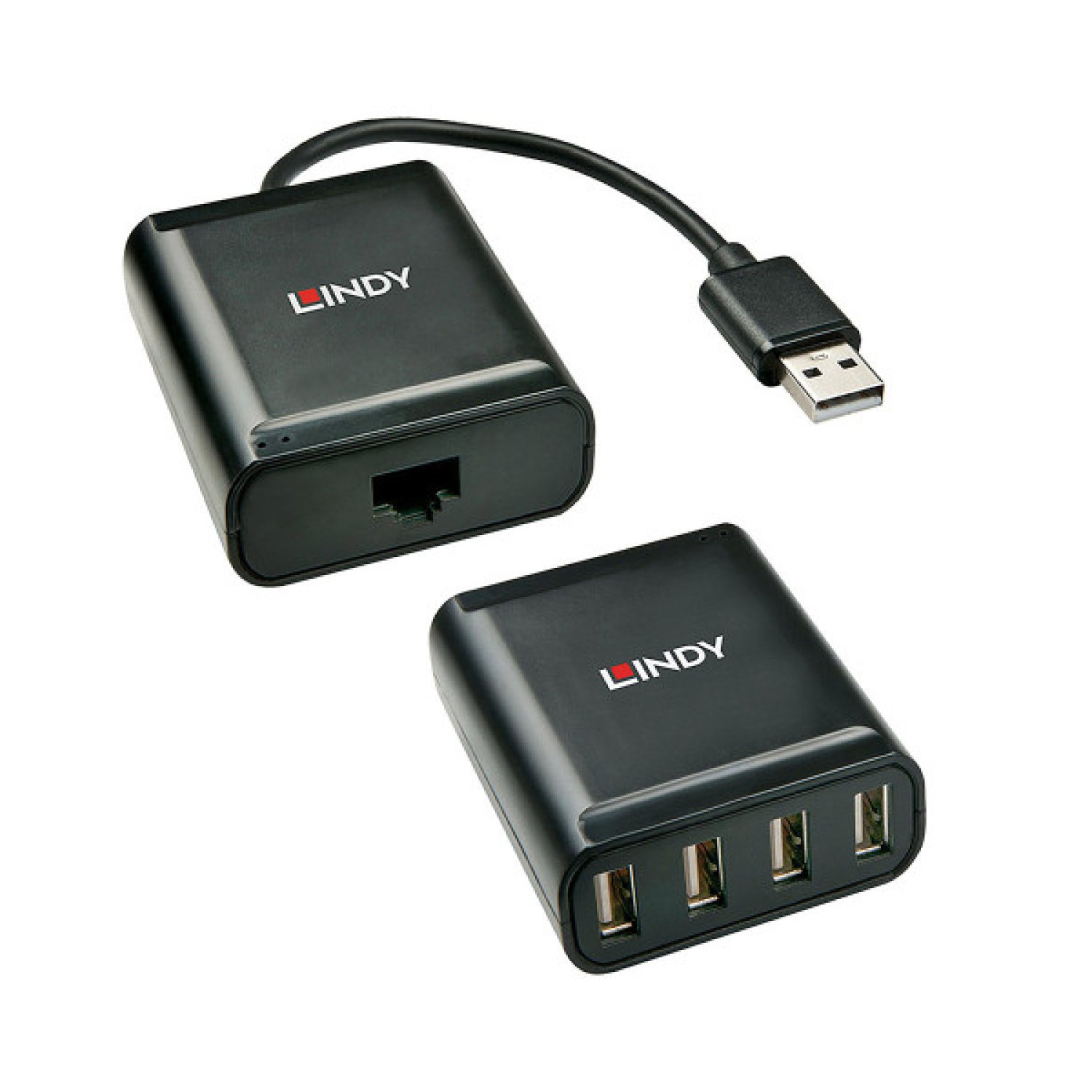 Lindy · Hub USB 2.0 · 4 Puertos · Negro