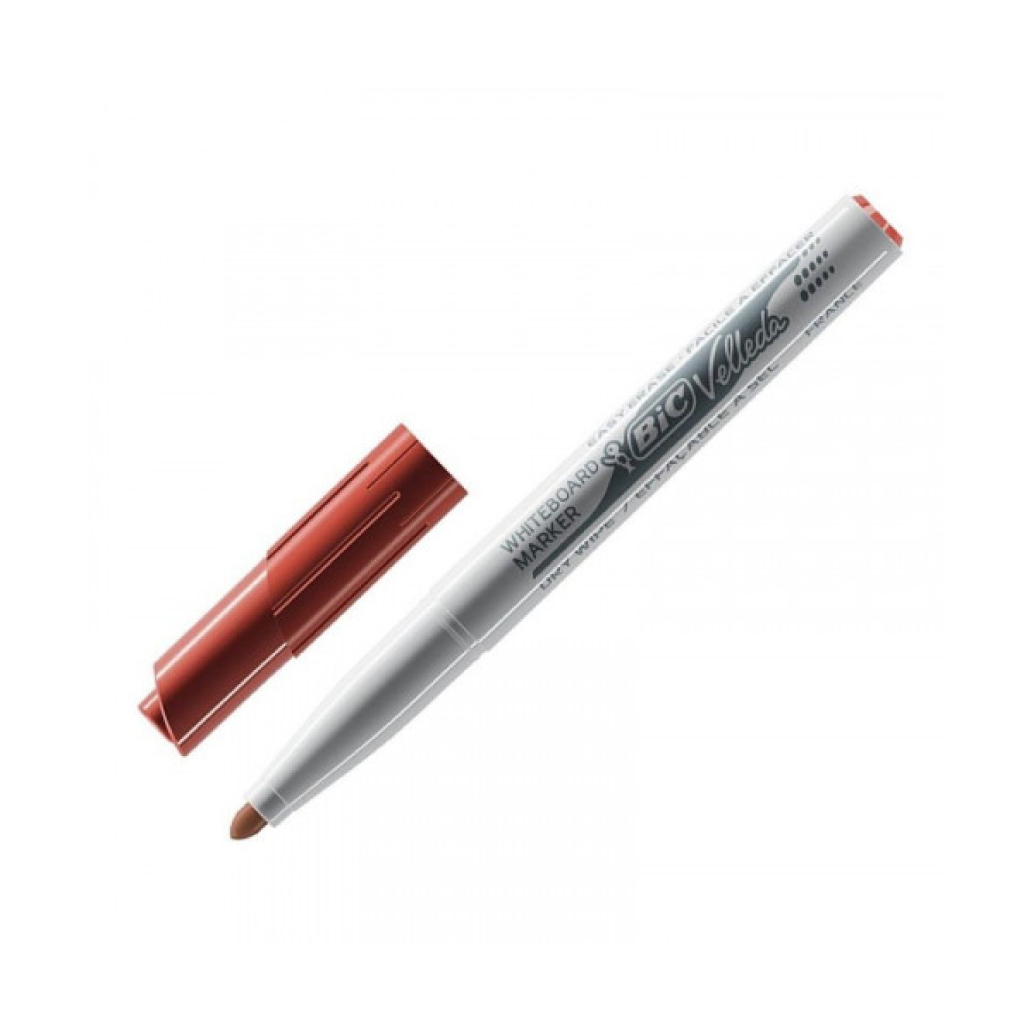 BIC Velleda · Marcador Pizarra Blanca · Trazo 1,4mm · Tinta Acetona · Rojo