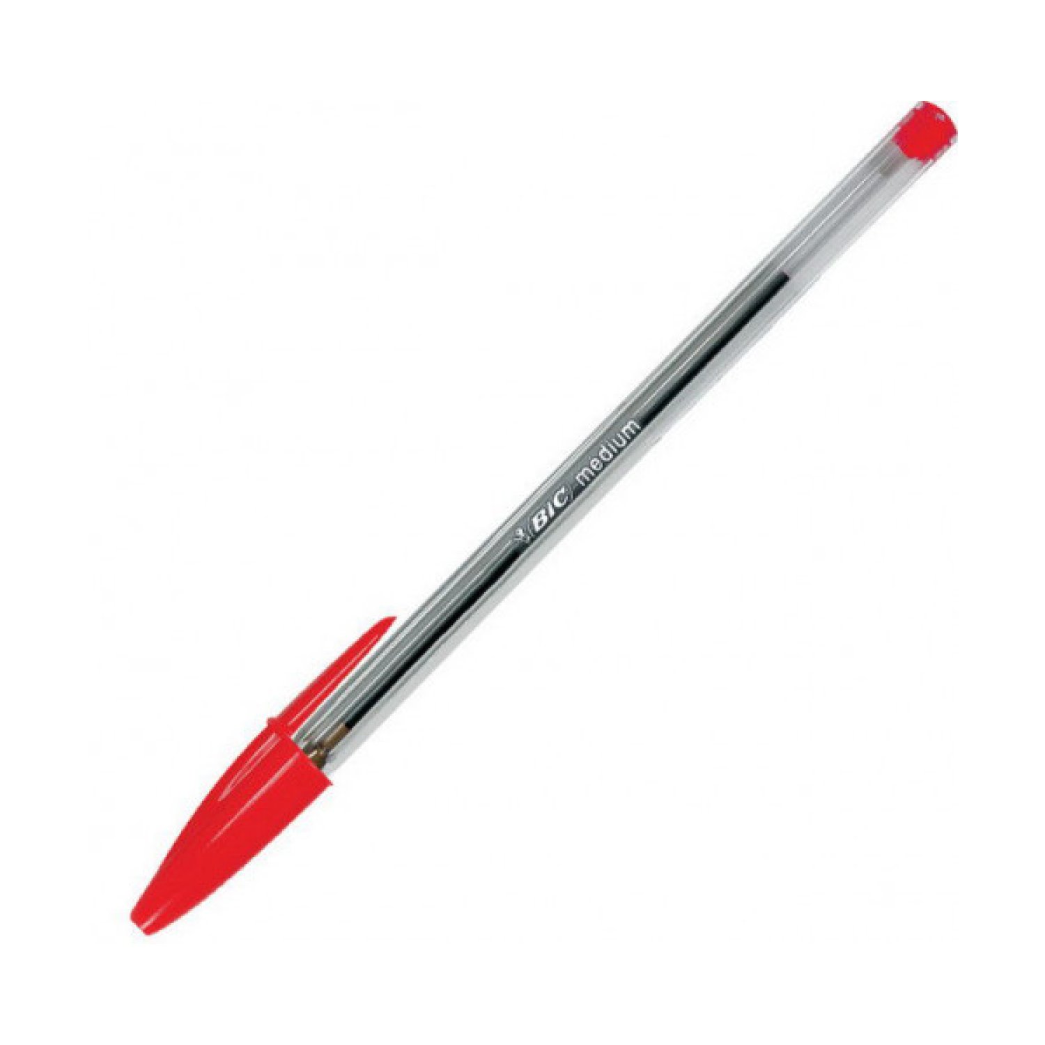 BIC Cristal · Bolígrafo Trazo 0,4mm · Cuerpo Transparente · Color Rojo