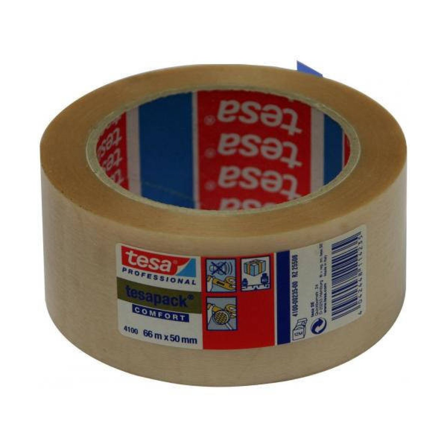 Tesa Cinta Embalaje PVC Rugoso · 50mm x 66m · Transparente