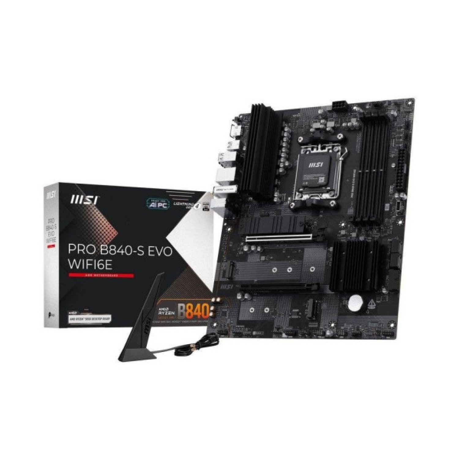 MSI PRO B840-S EVO · Placa Base · WiFi 6E · Socket LGA1851