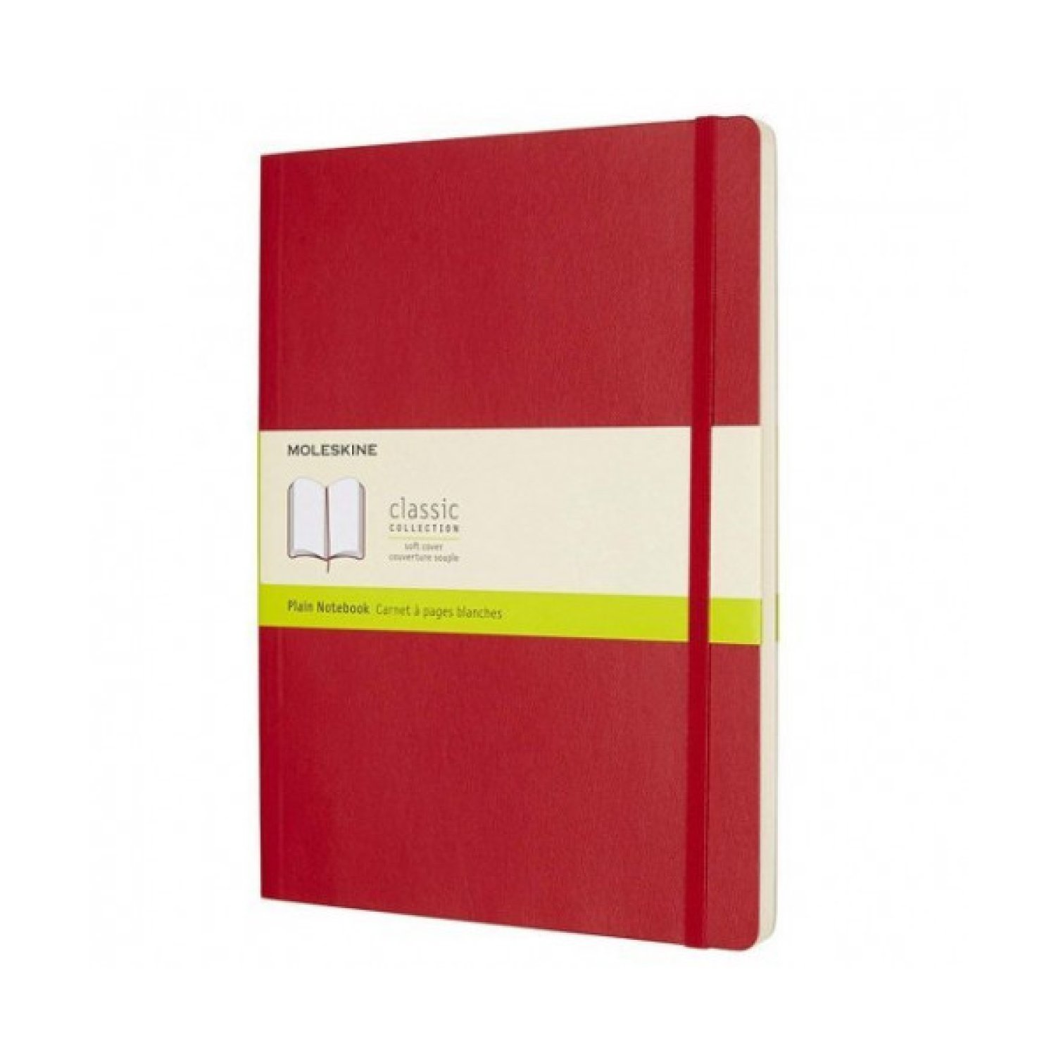 Moleskine · Libreta Clásica Tapa Blanda · XL 19x25cm · Rojo Escarlata · Páginas Lisas