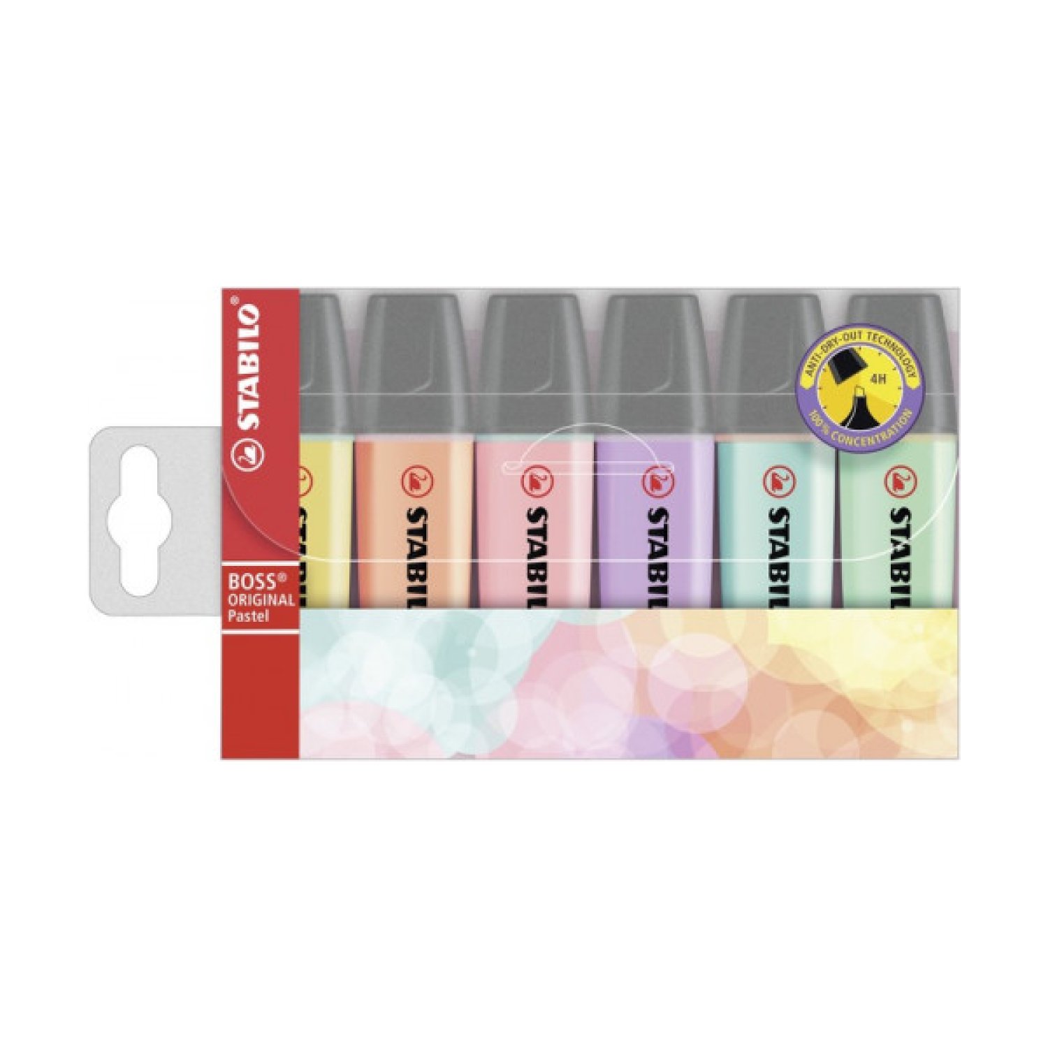 Stabilo Boss Pastel · Estuche 6 Marcadores Fluorescentes · Trazo 2-5mm