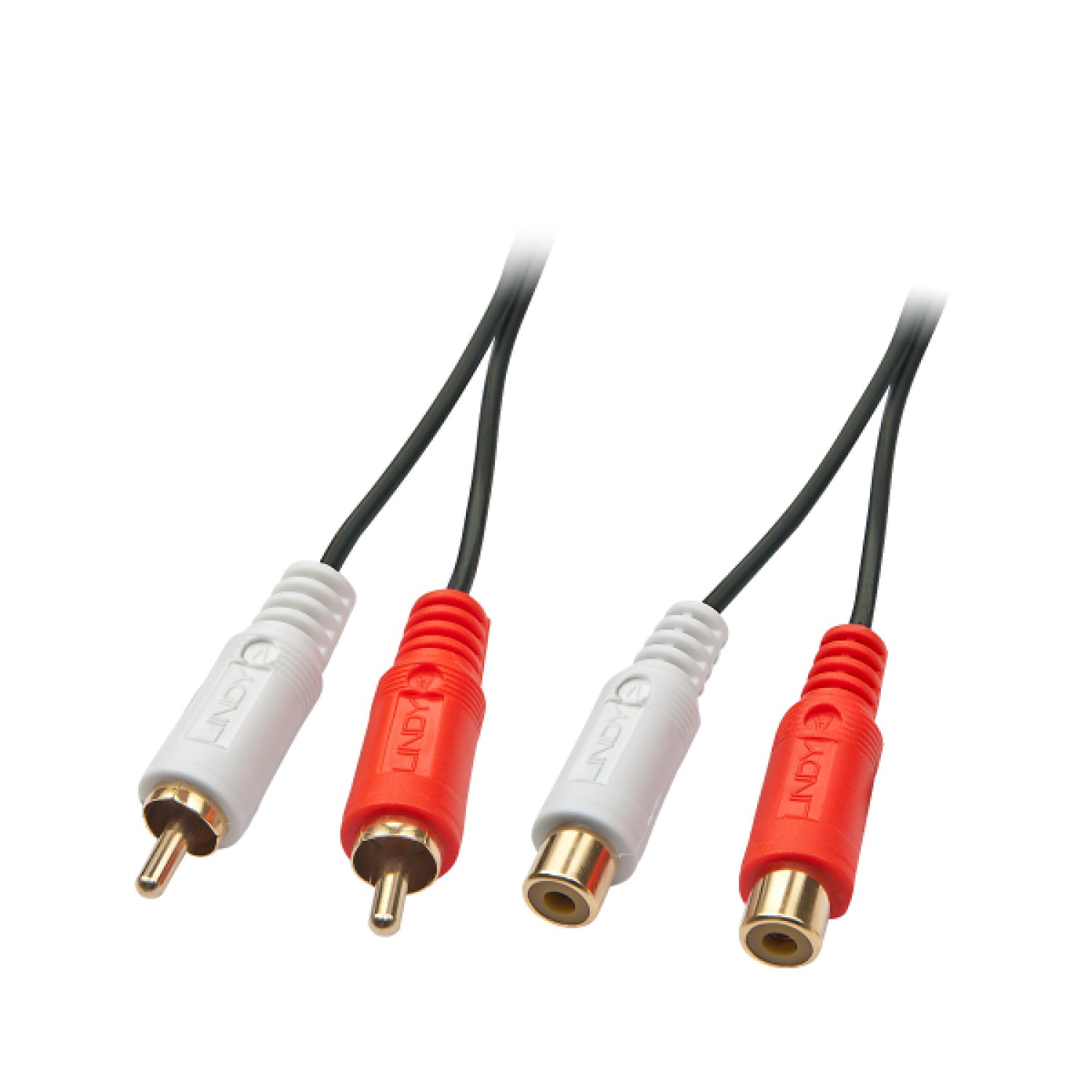 Lindy · Cable de Audio RCA · 2m · 2x RCA a 2x RCA · Negro/Rojo/Blanco