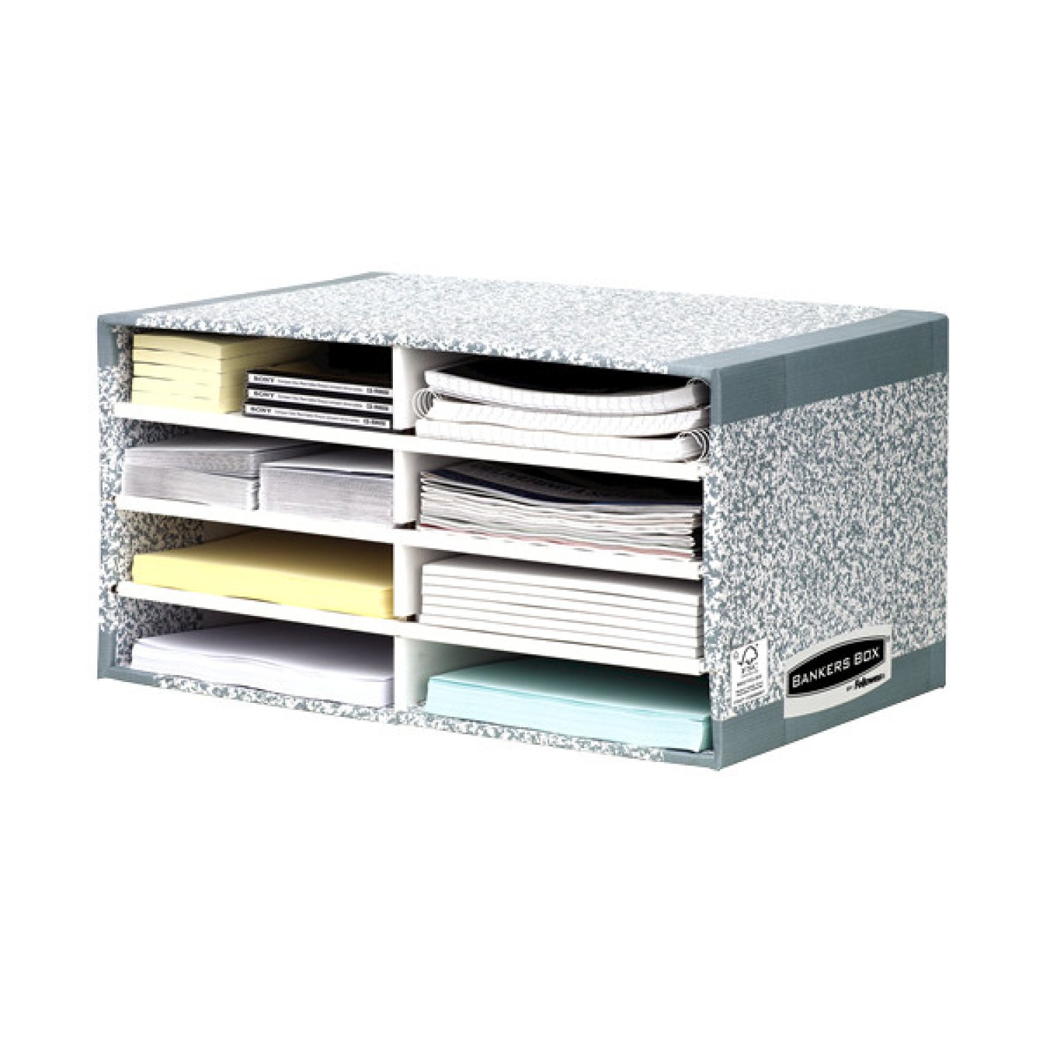 Bankers Box · Organizador Archivos · Gris/Blanco · Tamaño Estándar