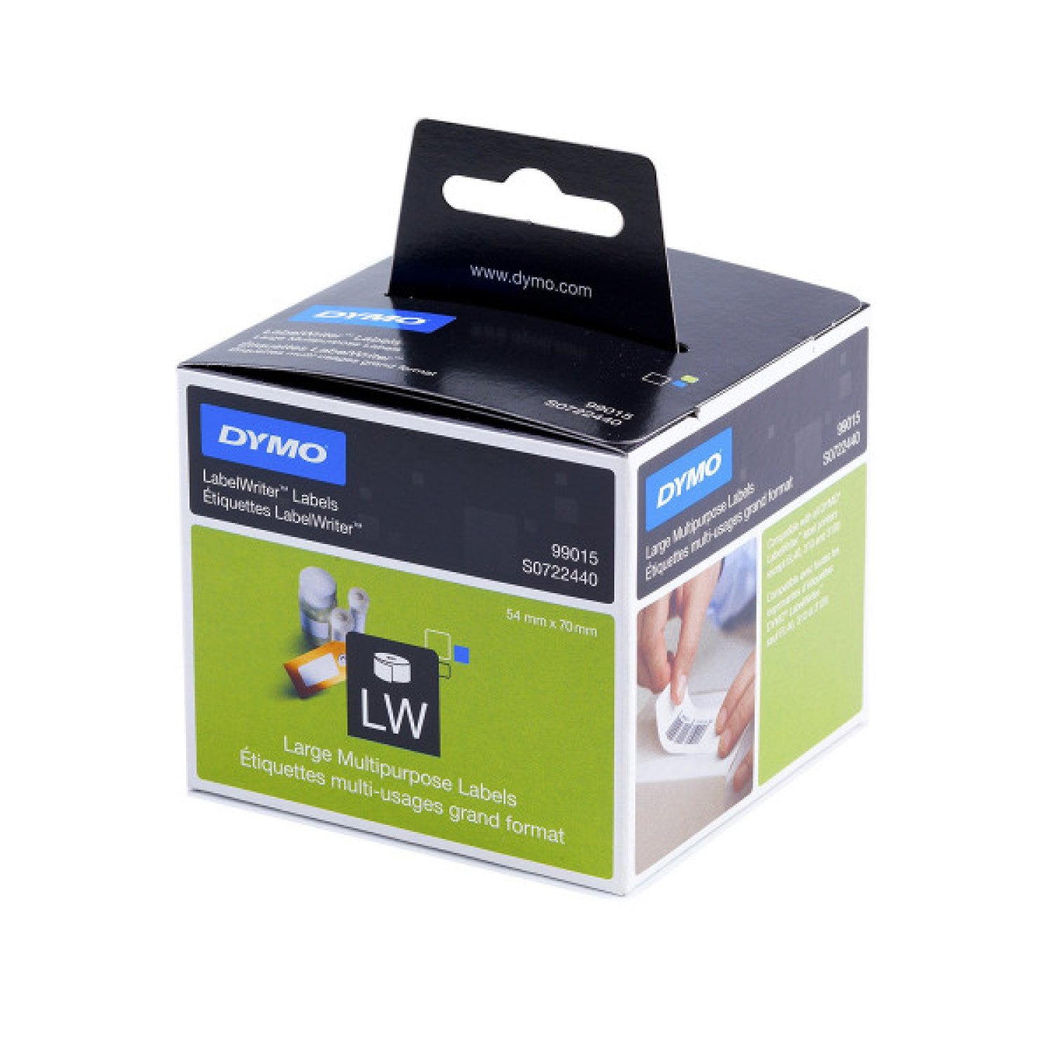 Dymo LabelWriter · Rollo Etiquetas · 70×54mm · Blanco · 2.000 etiquetas