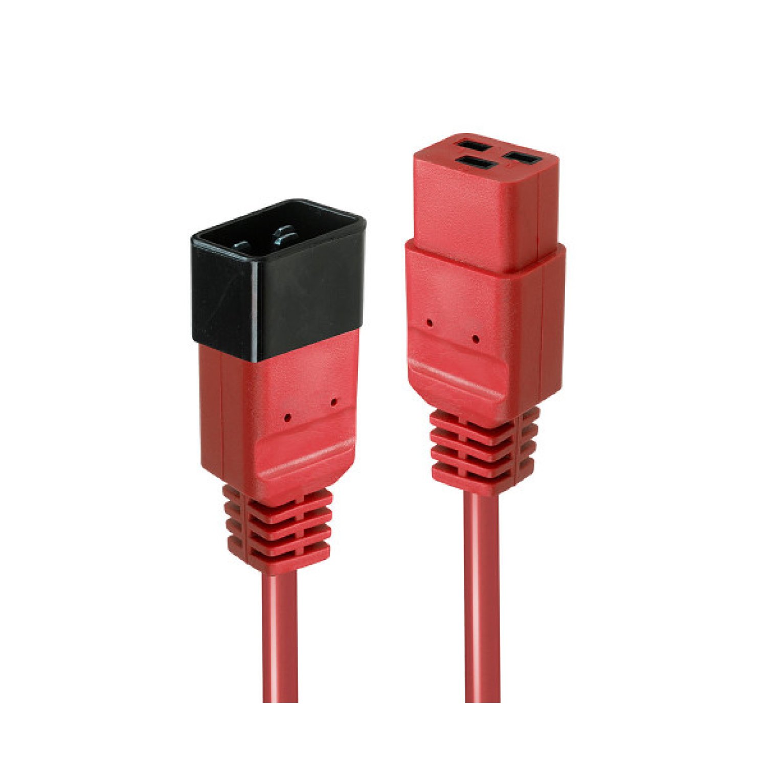Lindy · Cable de Alimentación · C20 a C19 · 3m · Negro/Rojo