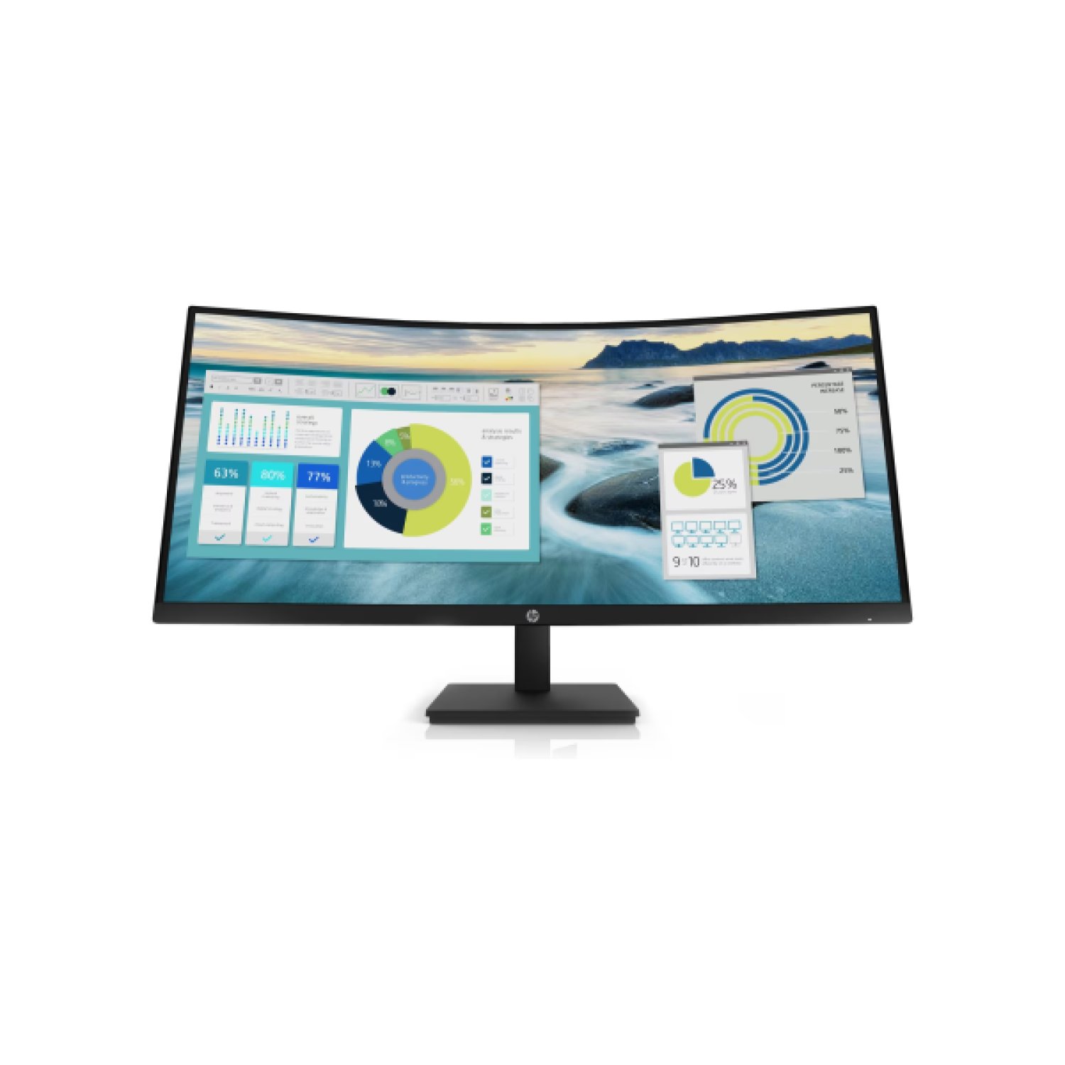 HP P34hc G4 · Monitor Curvo WQHD · 34" · USB-C