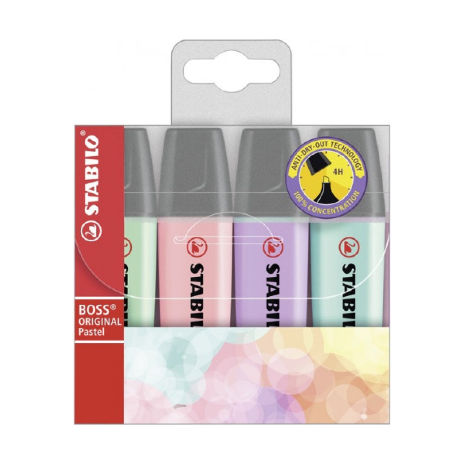 Stabilo Boss · Marcadores Fluorescentes · 4 Colores Pastel · Trazo 2/5mm