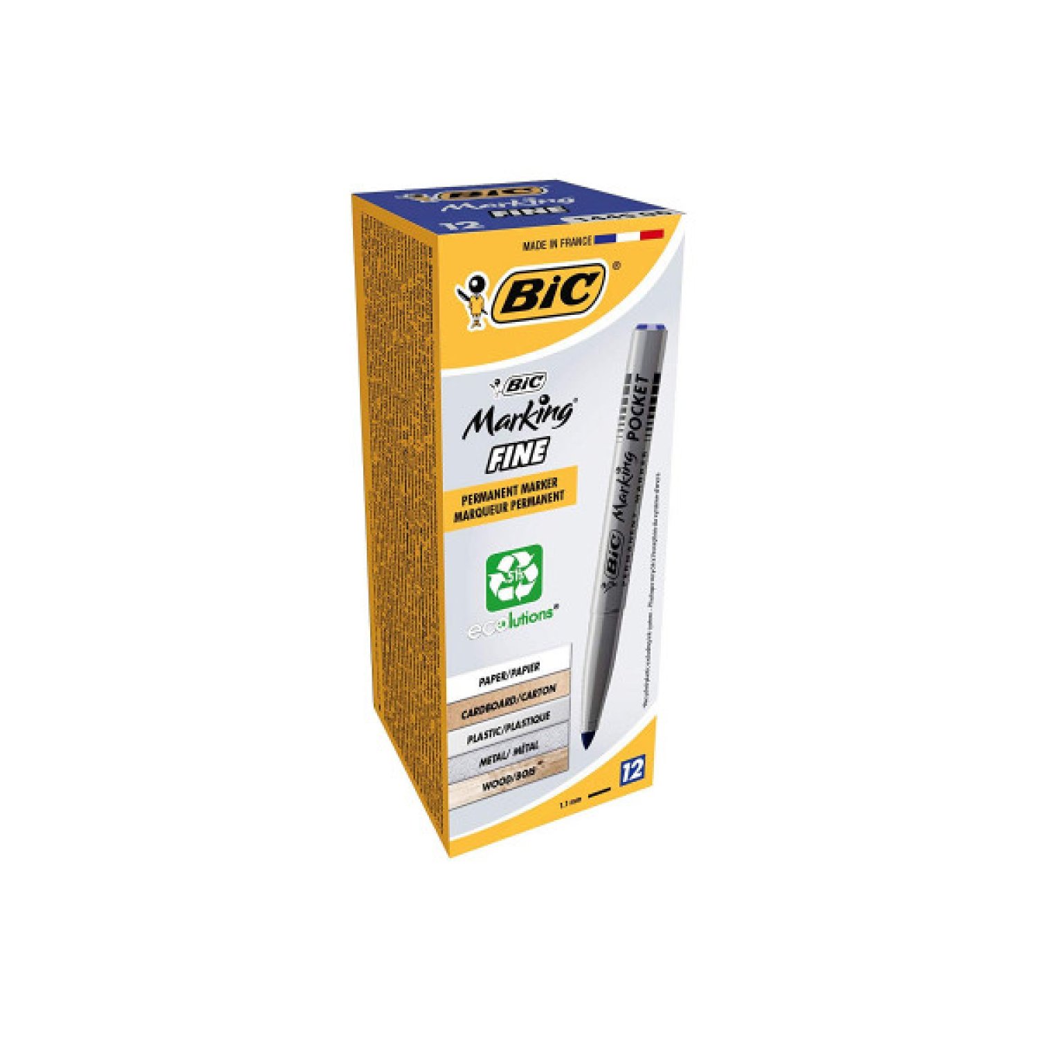 BIC · Marcador Permanente Pocket · 1mm · Azul