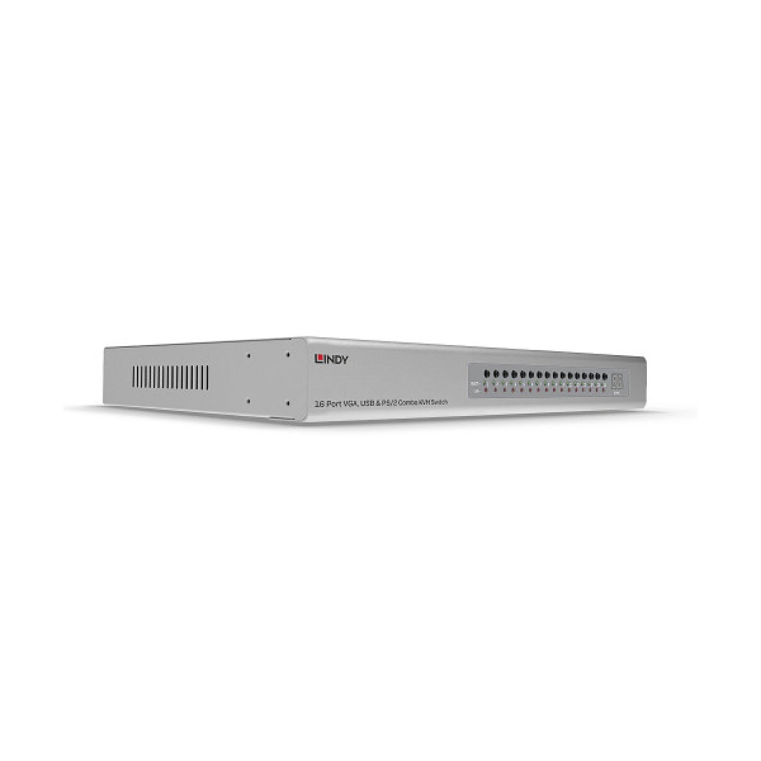 Lindy KVM Switch · Montaje en Rack · Plata
