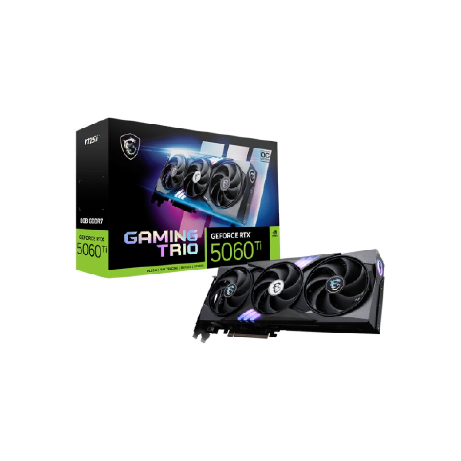 MSI RTX 5060 Ti Gaming Trio OC · 8GB GDDR7 · 128-bit · Twin Frozr 4